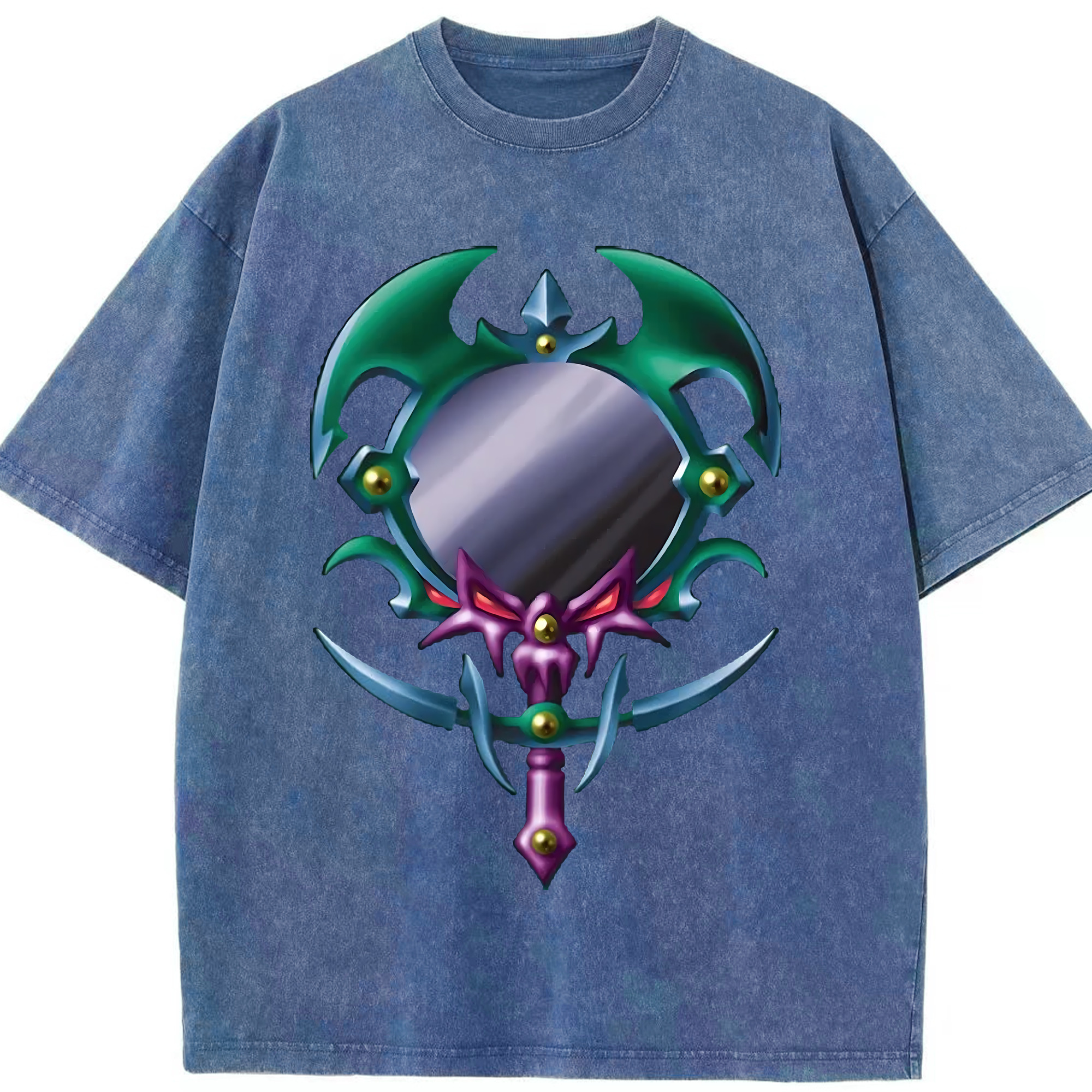 （画像用） 遊☆戯☆王 Yu-Gi-Oh! 綿100% ヴィンテージ風 半袖Tシャツ（フロントプリント）