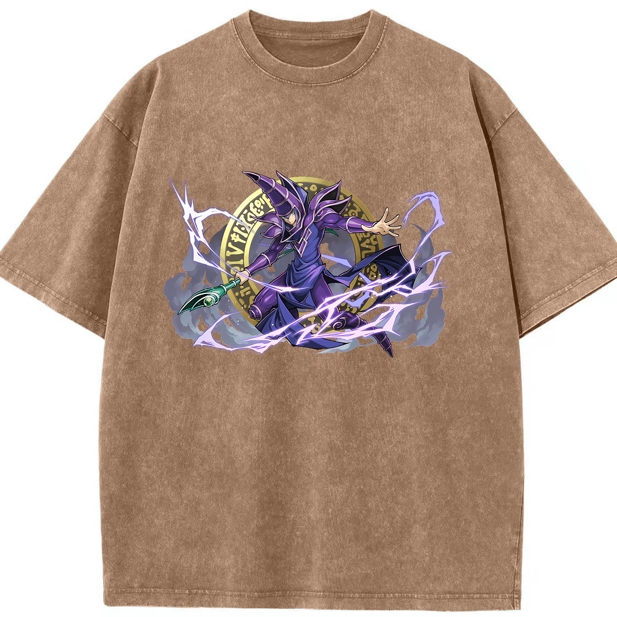 （画像用） 遊☆戯☆王 Yu-Gi-Oh! 綿100% ヴィンテージ風 半袖Tシャツ（フロントプリント）