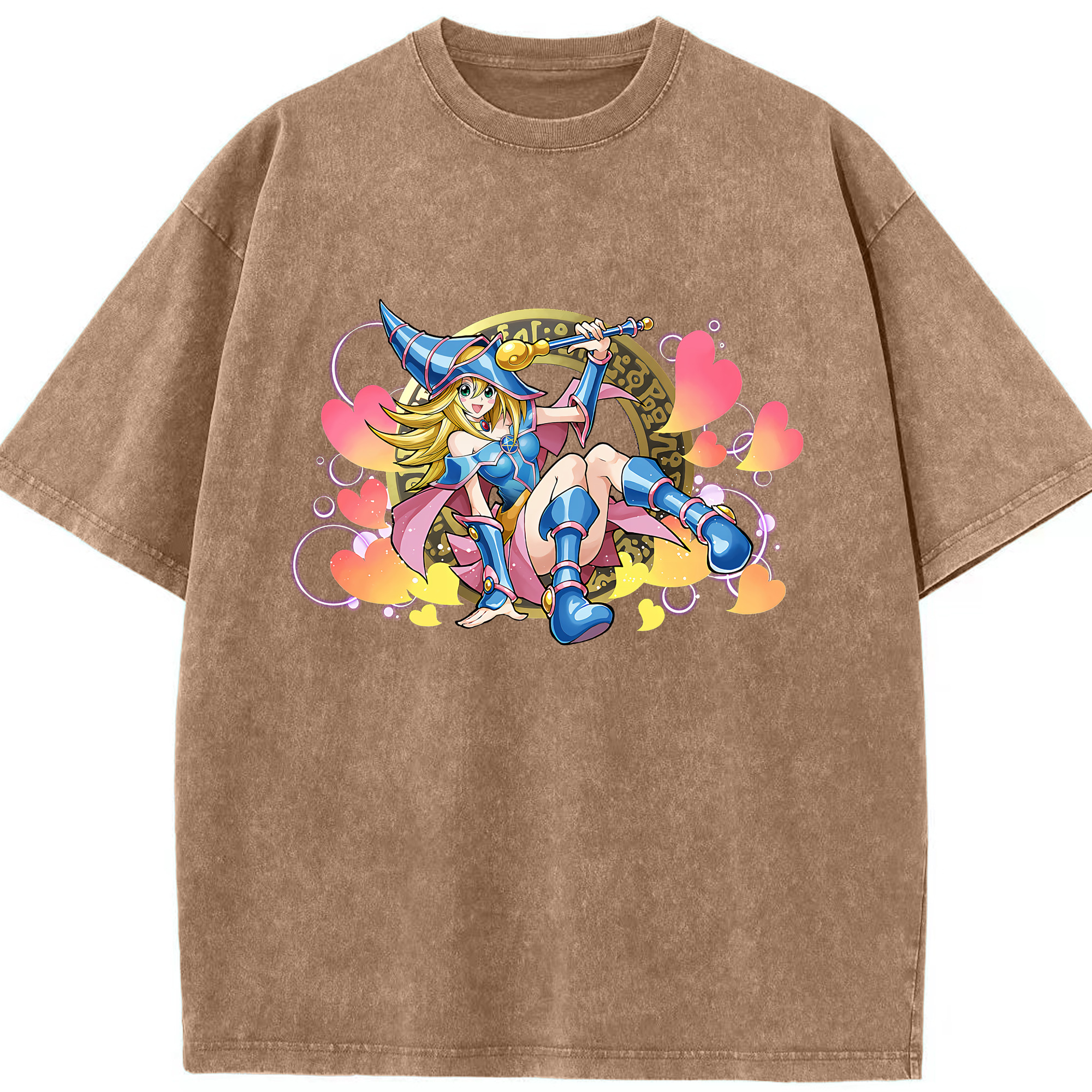 （画像用） 遊☆戯☆王 Yu-Gi-Oh! 綿100% ヴィンテージ風 半袖Tシャツ（フロントプリント）