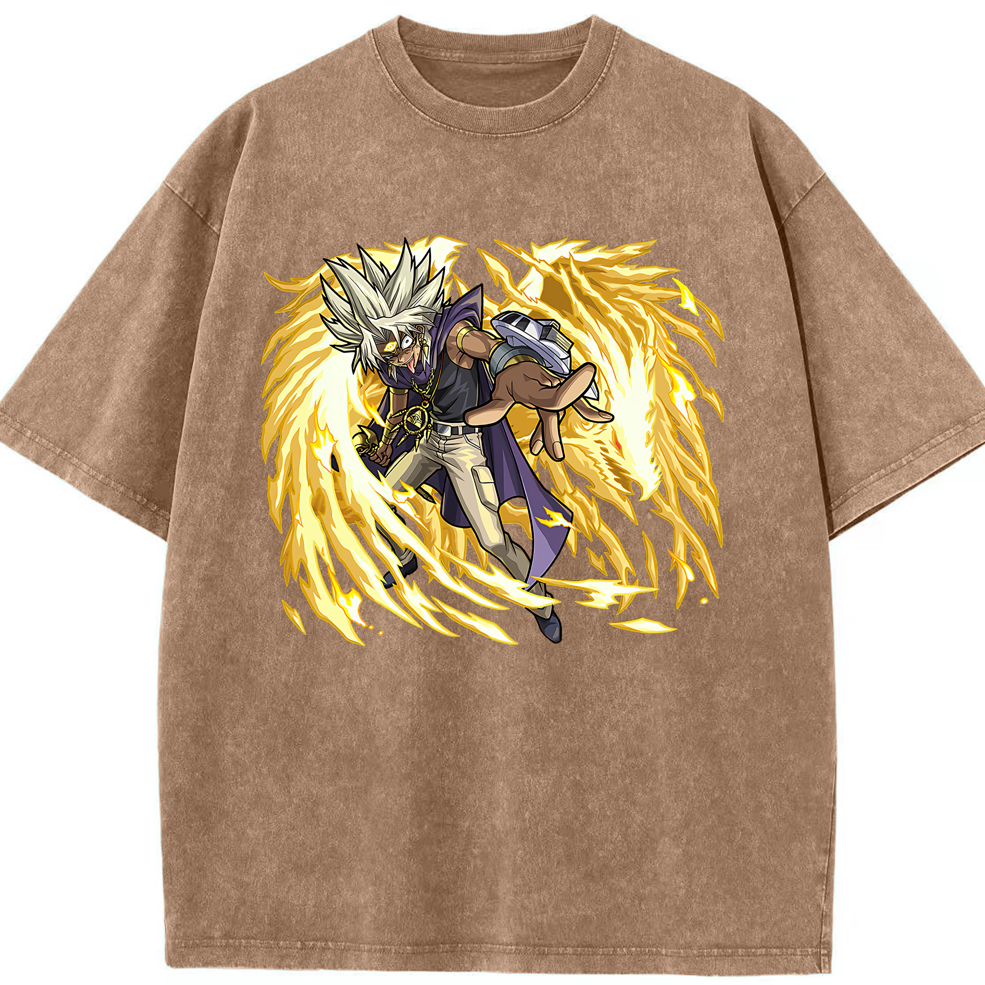 （画像用） 遊☆戯☆王 Yu-Gi-Oh! 綿100% ヴィンテージ風 半袖Tシャツ（フロントプリント）