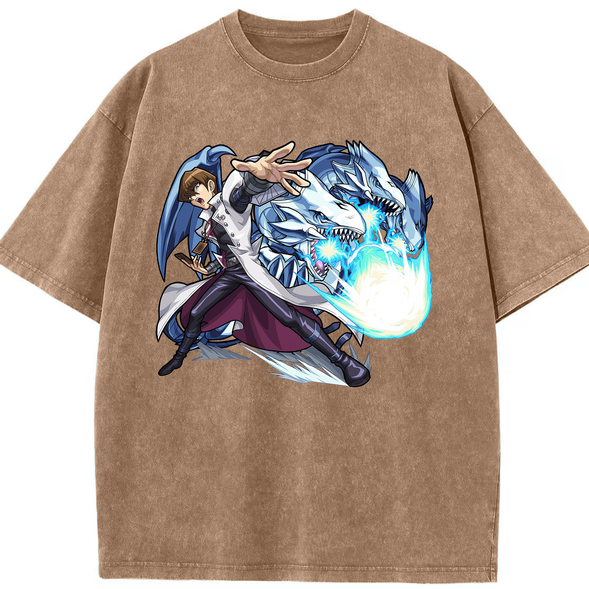 （画像用） 遊☆戯☆王 Yu-Gi-Oh! 綿100% ヴィンテージ風 半袖Tシャツ（フロントプリント）
