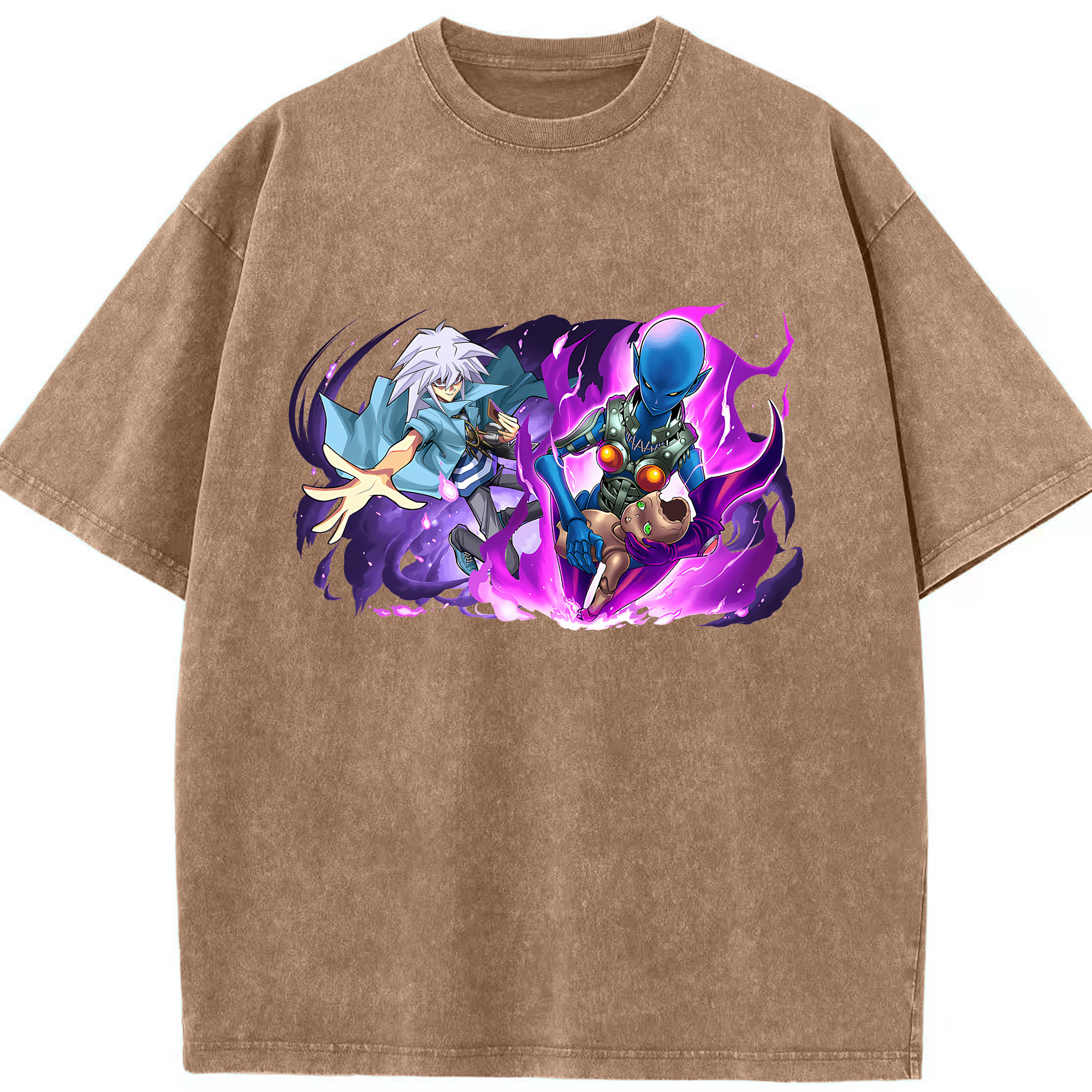 （画像用） 遊☆戯☆王 Yu-Gi-Oh! 綿100% ヴィンテージ風 半袖Tシャツ（フロントプリント）