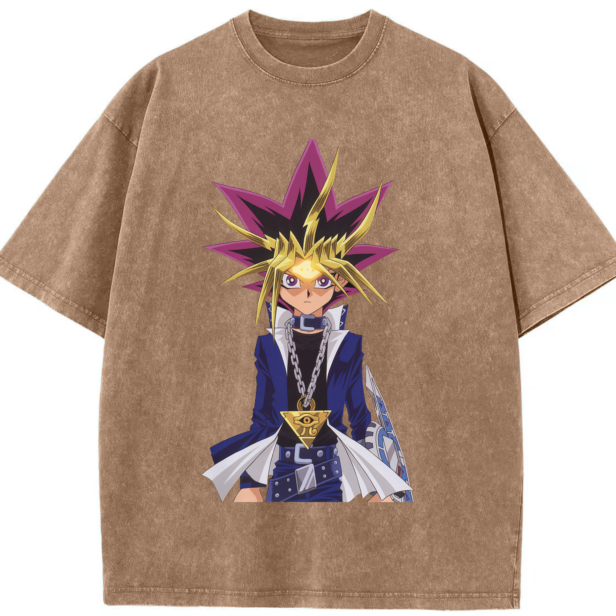 （画像用） 遊☆戯☆王 Yu-Gi-Oh! 綿100% ヴィンテージ風 半袖Tシャツ（フロントプリント）