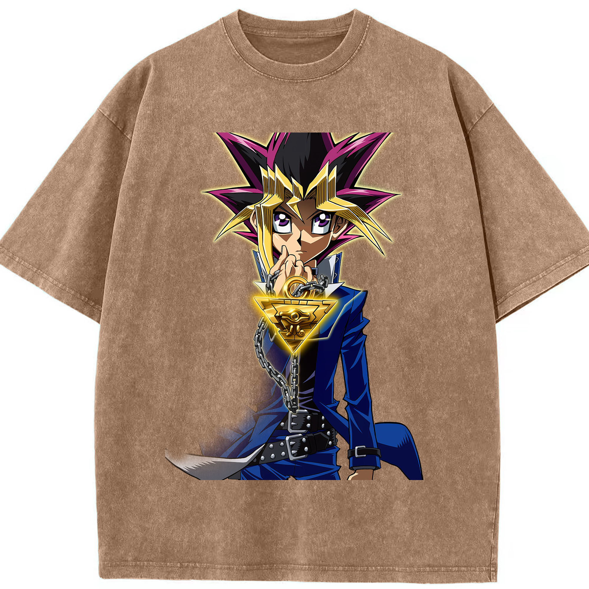 （画像用） 遊☆戯☆王 Yu-Gi-Oh! 綿100% ヴィンテージ風 半袖Tシャツ（フロントプリント）