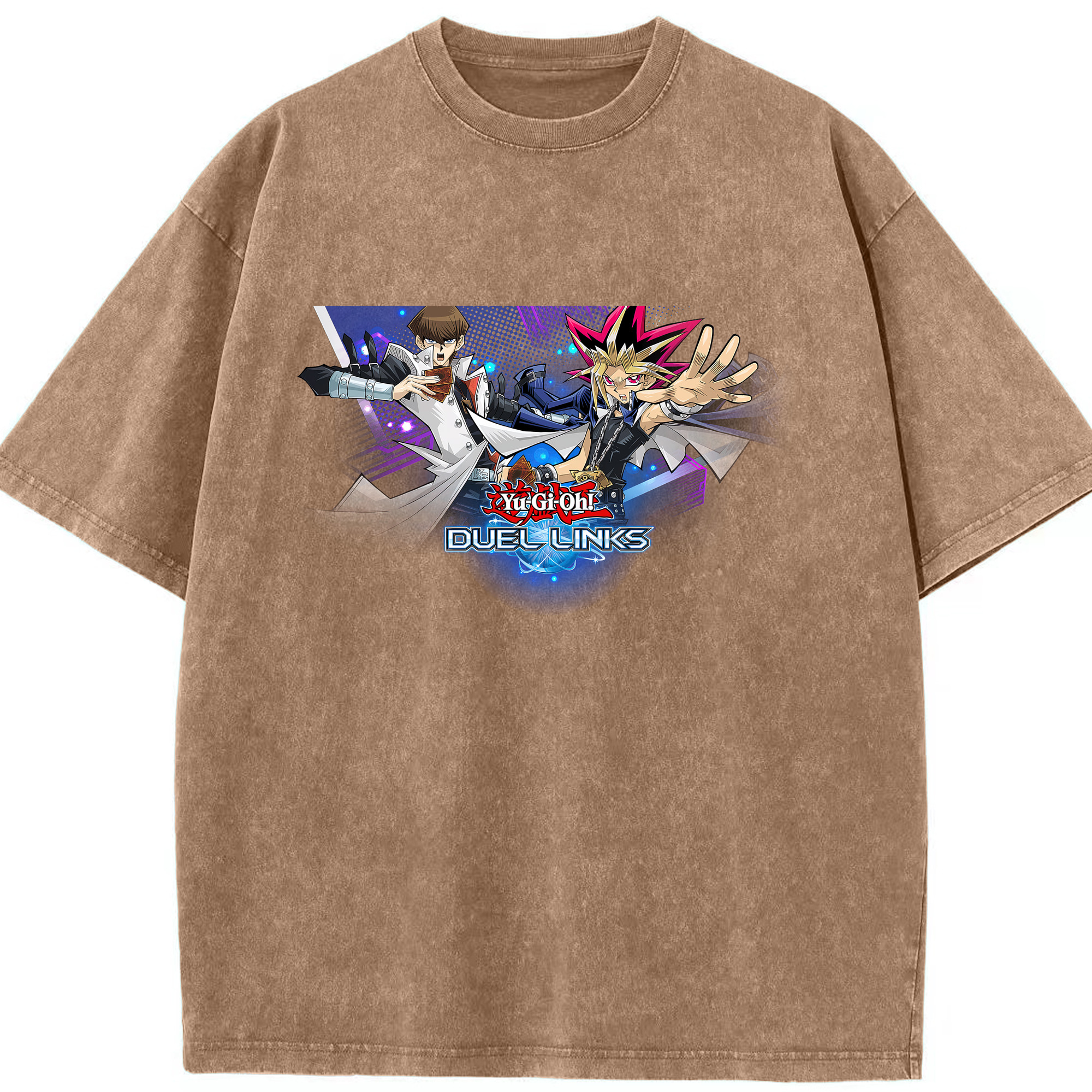 （画像用） 遊☆戯☆王 Yu-Gi-Oh! 綿100% ヴィンテージ風 半袖Tシャツ（フロントプリント）