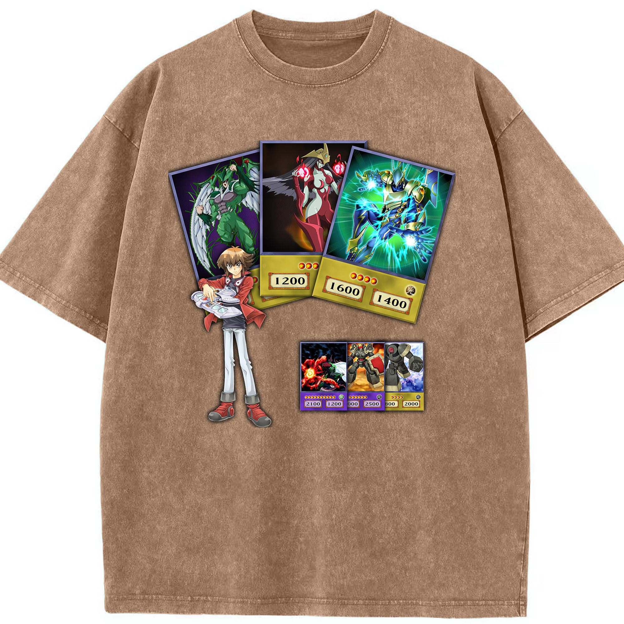 （画像用） 遊☆戯☆王 Yu-Gi-Oh! 綿100% ヴィンテージ風 半袖Tシャツ（フロントプリント）
