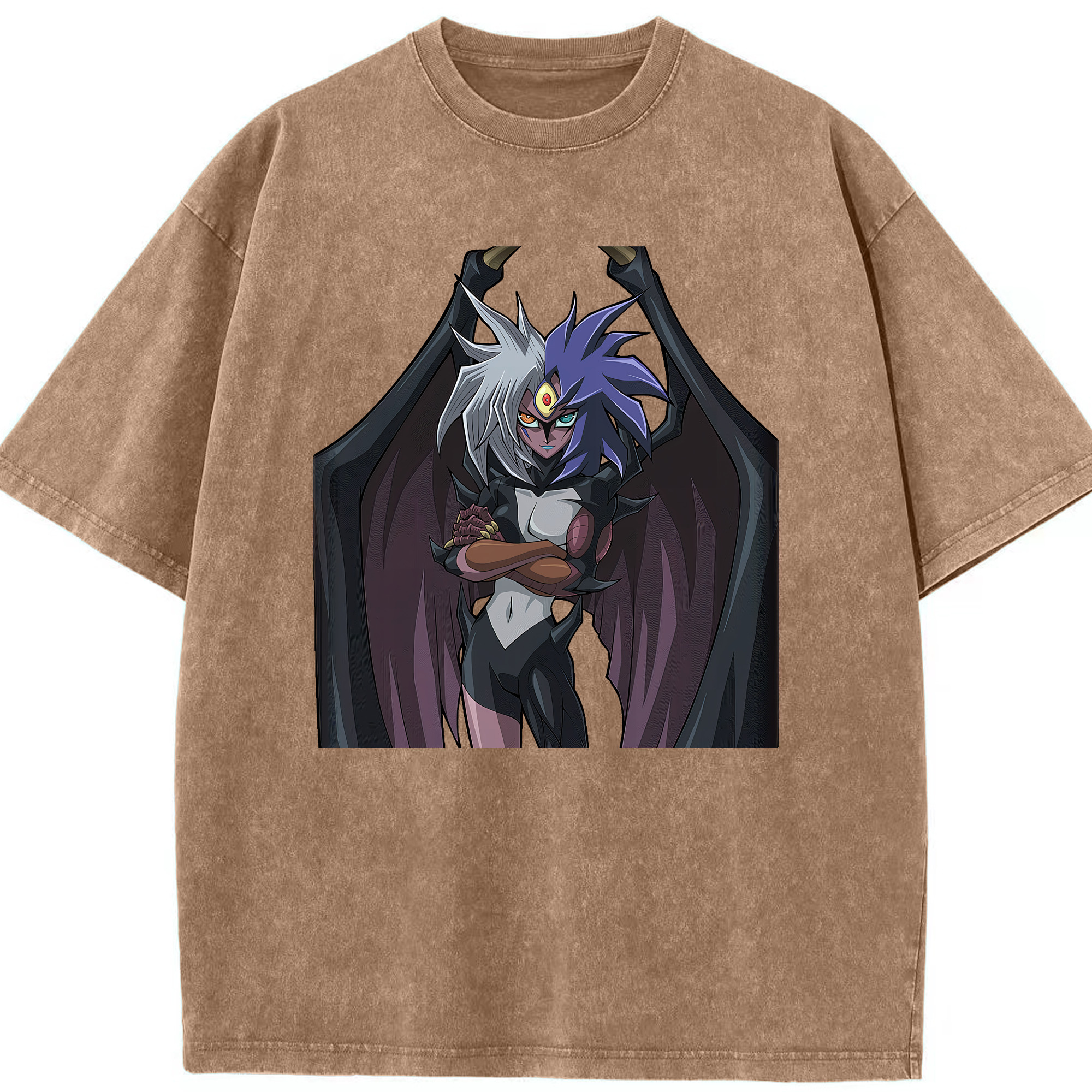 （画像用） 遊☆戯☆王 Yu-Gi-Oh! 綿100% ヴィンテージ風 半袖Tシャツ（フロントプリント）