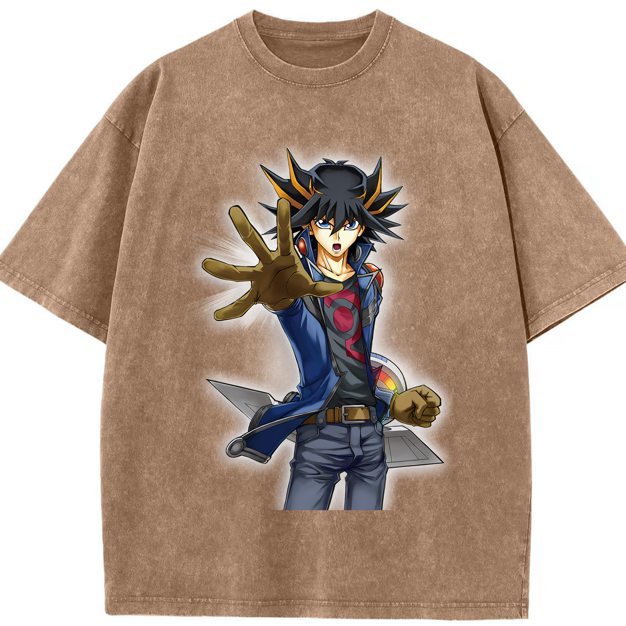 （画像用） 遊☆戯☆王 Yu-Gi-Oh! 綿100% ヴィンテージ風 半袖Tシャツ（フロントプリント）