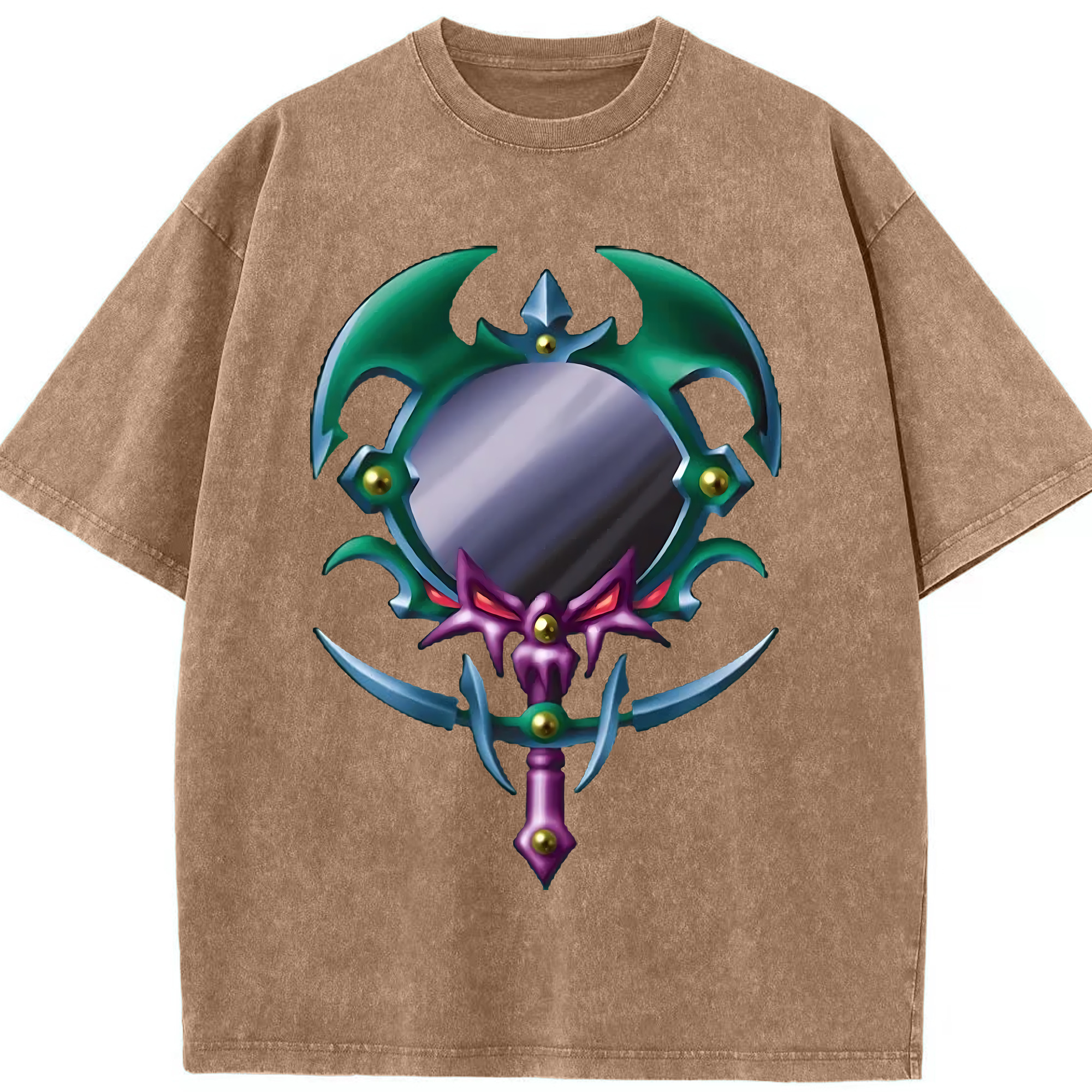 （画像用） 遊☆戯☆王 Yu-Gi-Oh! 綿100% ヴィンテージ風 半袖Tシャツ（フロントプリント）