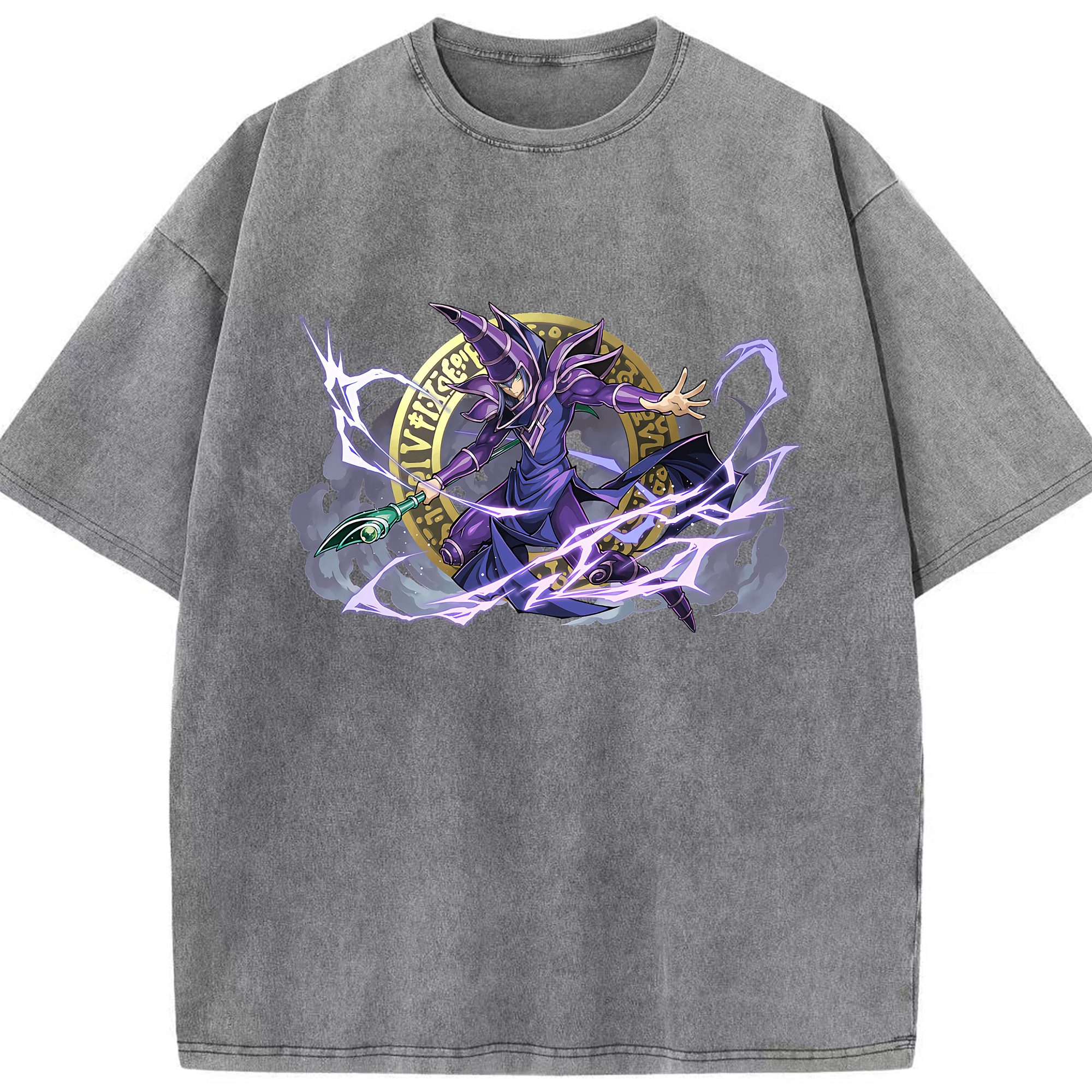（画像用） 遊☆戯☆王 Yu-Gi-Oh! 綿100% ヴィンテージ風 半袖Tシャツ（フロントプリント）