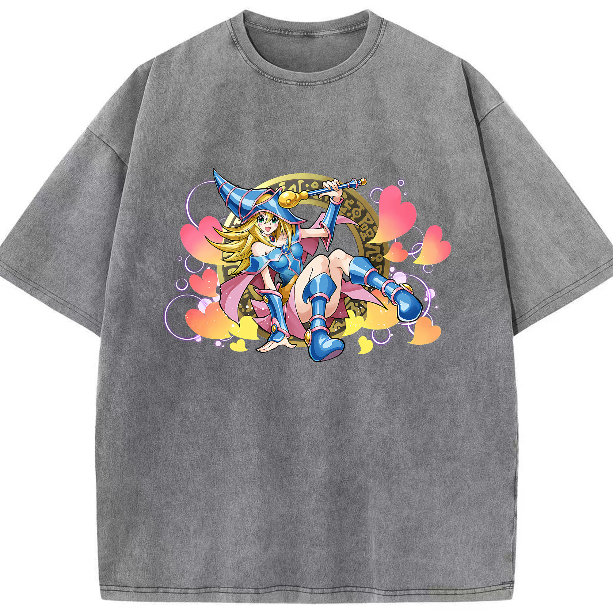 （画像用） 遊☆戯☆王 Yu-Gi-Oh! 綿100% ヴィンテージ風 半袖Tシャツ（フロントプリント）