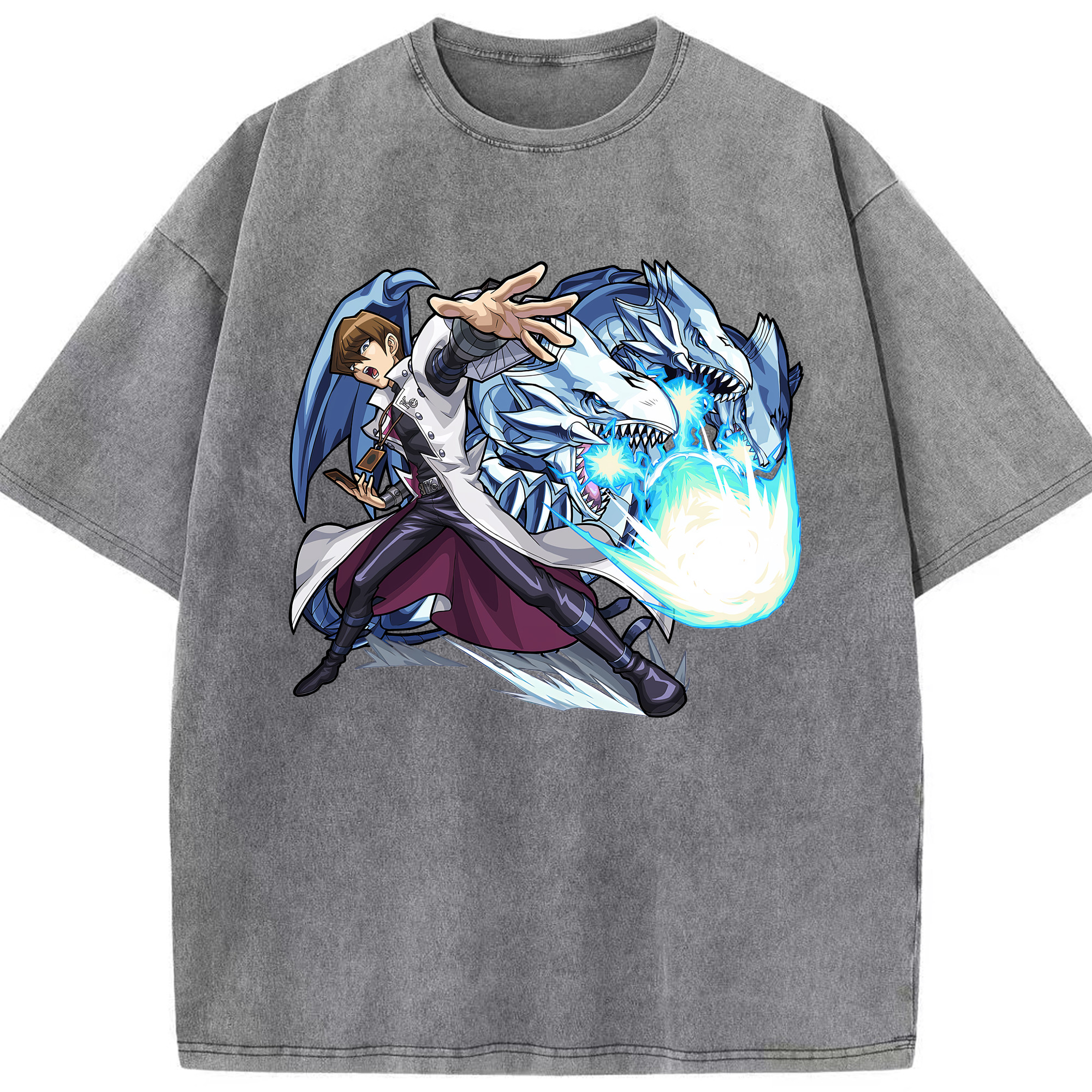 （画像用） 遊☆戯☆王 Yu-Gi-Oh! 綿100% ヴィンテージ風 半袖Tシャツ（フロントプリント）