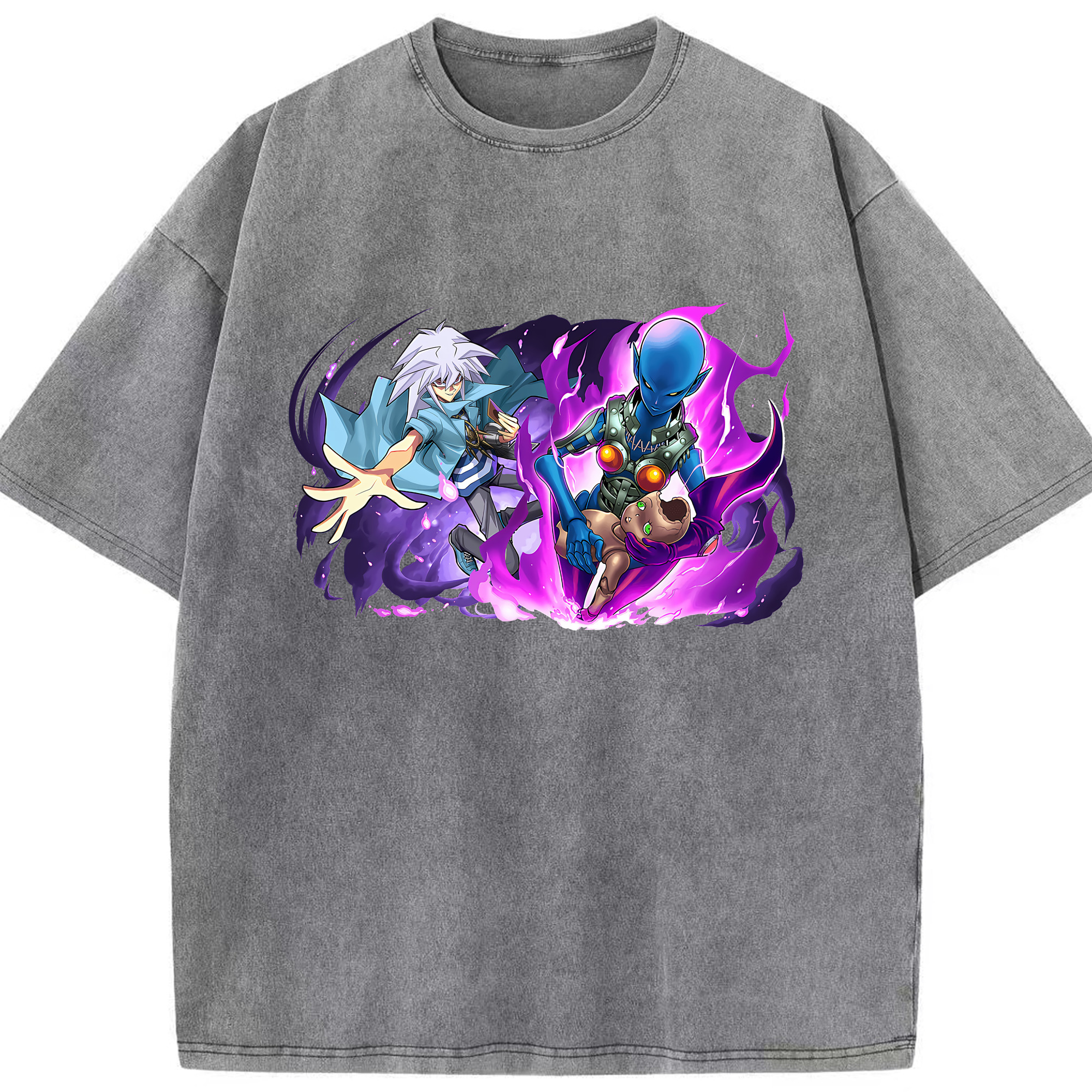 （画像用） 遊☆戯☆王 Yu-Gi-Oh! 綿100% ヴィンテージ風 半袖Tシャツ（フロントプリント）