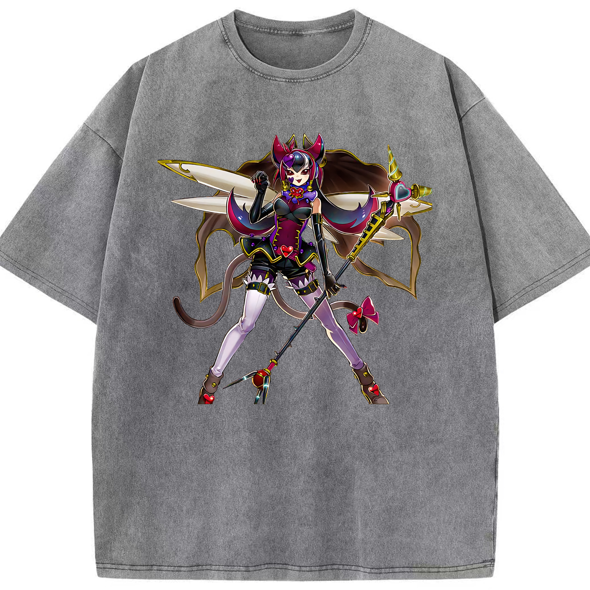 （画像用） 遊☆戯☆王 Yu-Gi-Oh! 綿100% ヴィンテージ風 半袖Tシャツ（フロントプリント）
