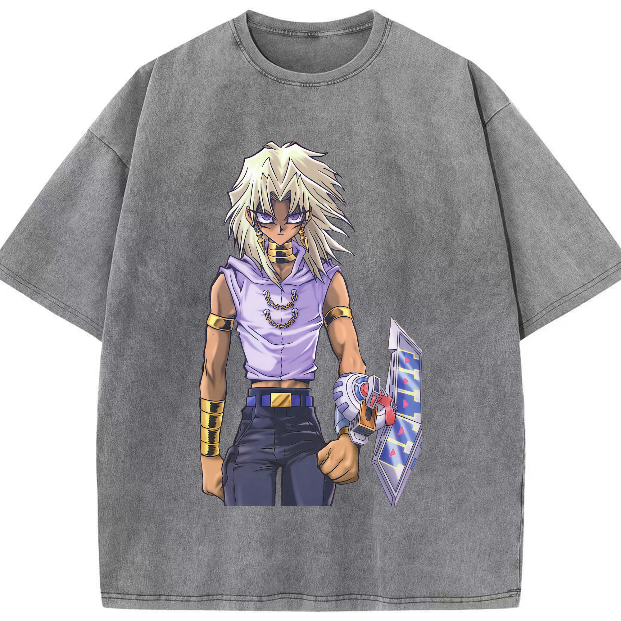 （画像用） 遊☆戯☆王 Yu-Gi-Oh! 綿100% ヴィンテージ風 半袖Tシャツ（フロントプリント）