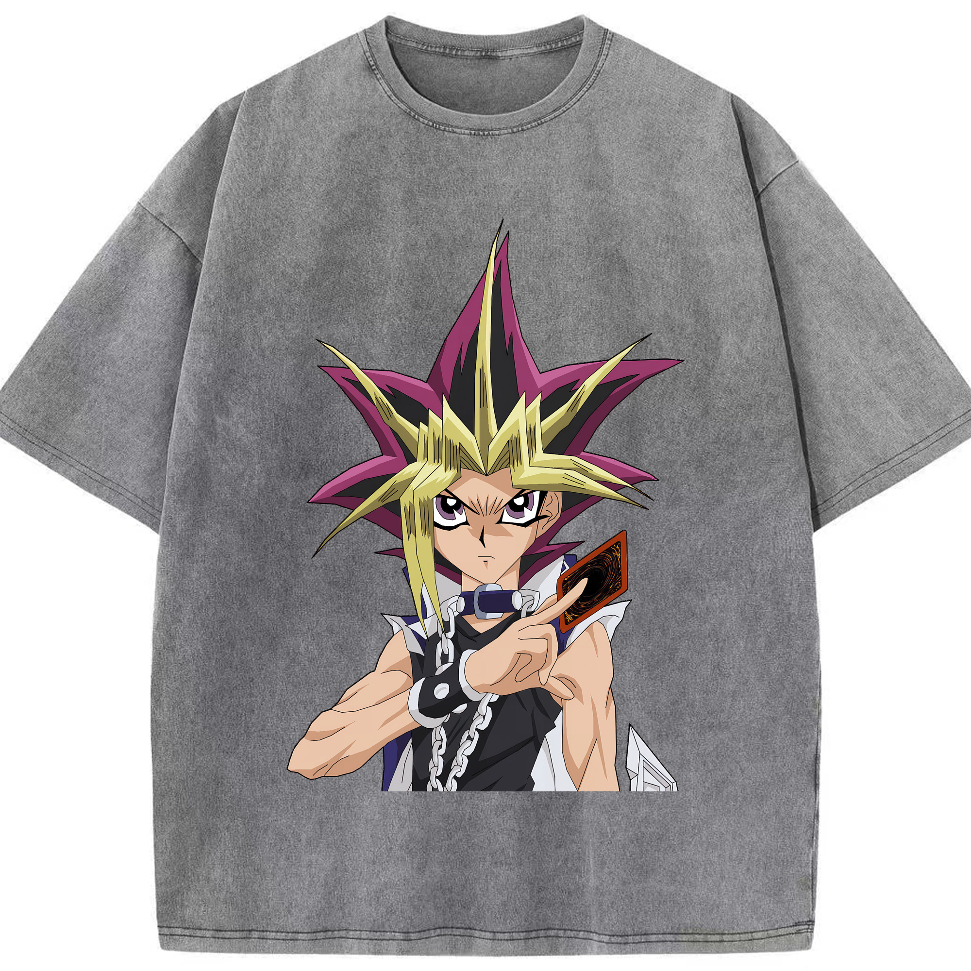 （画像用） 遊☆戯☆王 Yu-Gi-Oh! 綿100% ヴィンテージ風 半袖Tシャツ（フロントプリント）