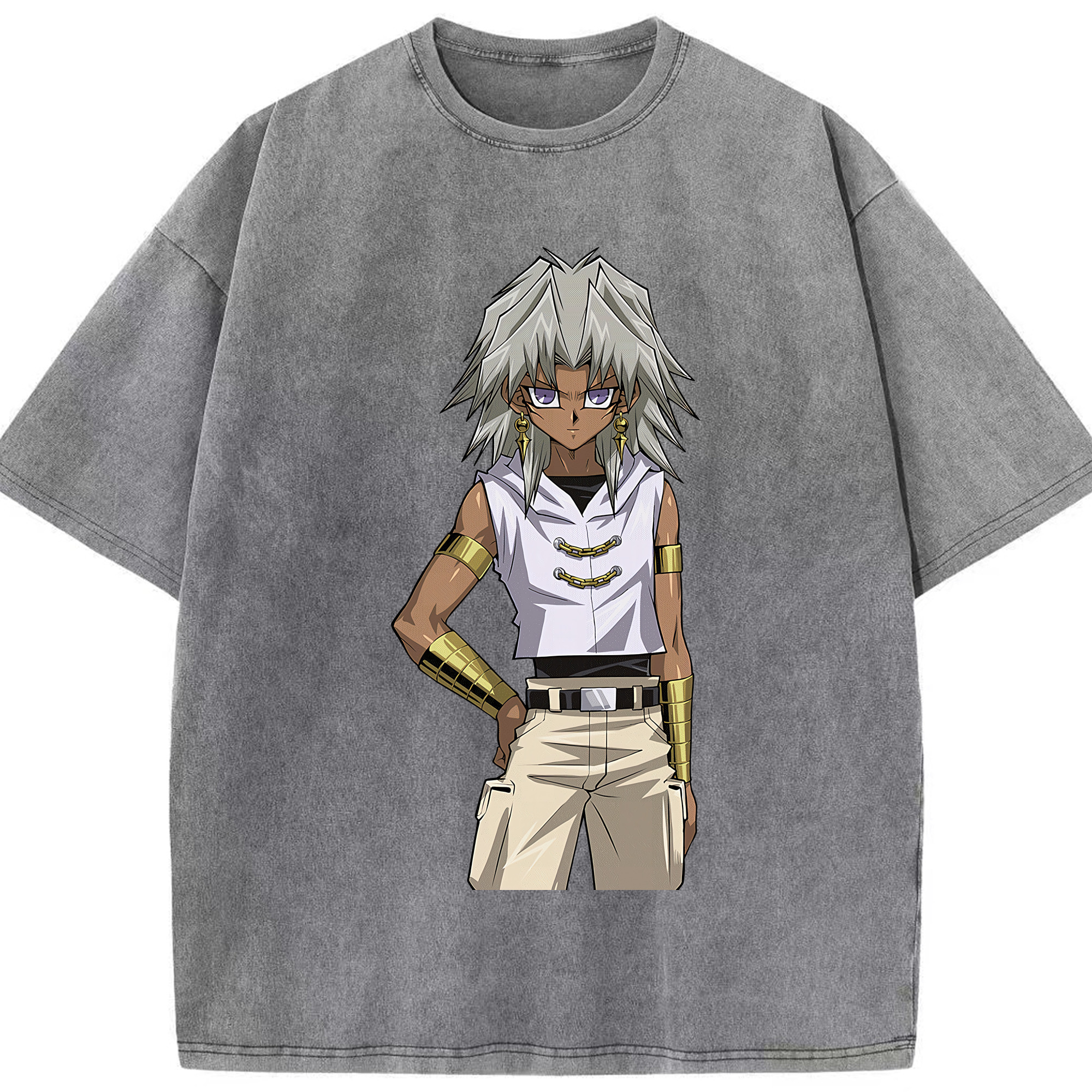 （画像用） 遊☆戯☆王 Yu-Gi-Oh! 綿100% ヴィンテージ風 半袖Tシャツ（フロントプリント）