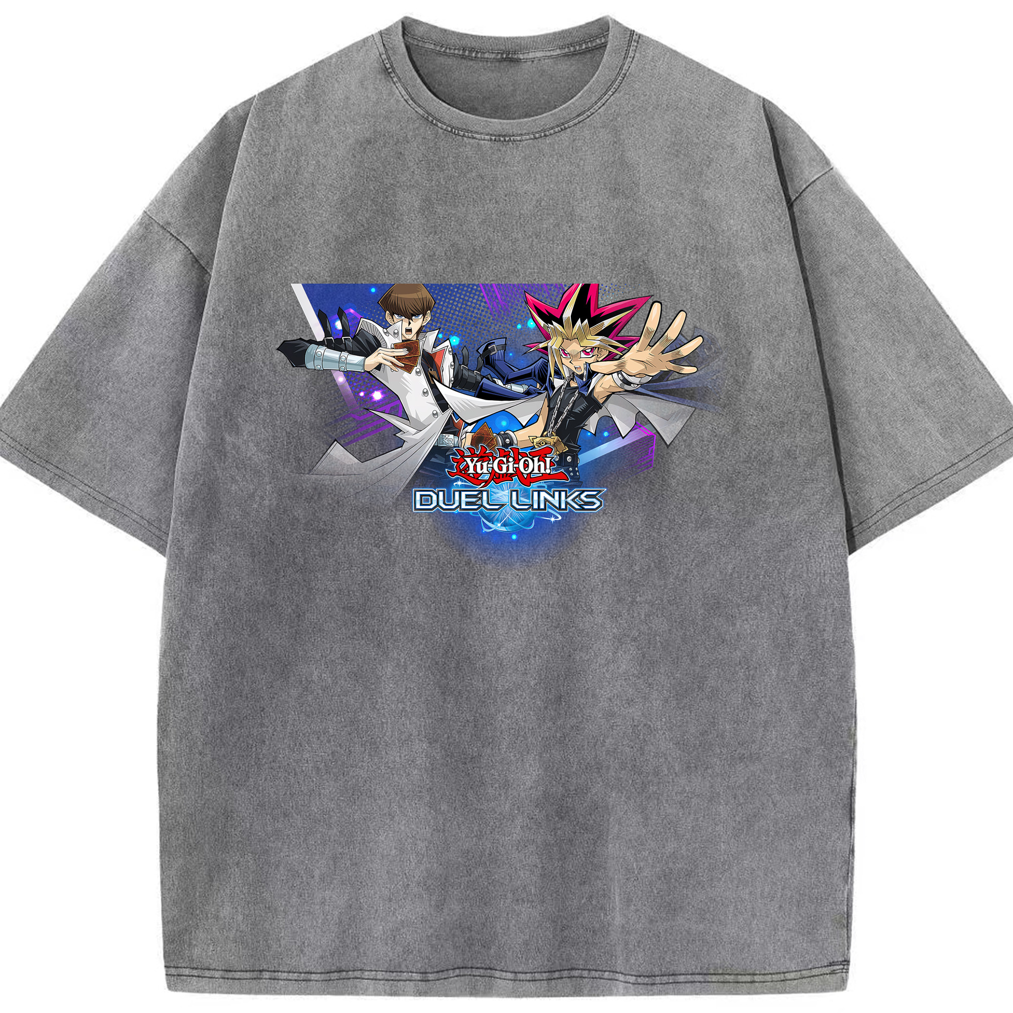 （画像用） 遊☆戯☆王 Yu-Gi-Oh! 綿100% ヴィンテージ風 半袖Tシャツ（フロントプリント）