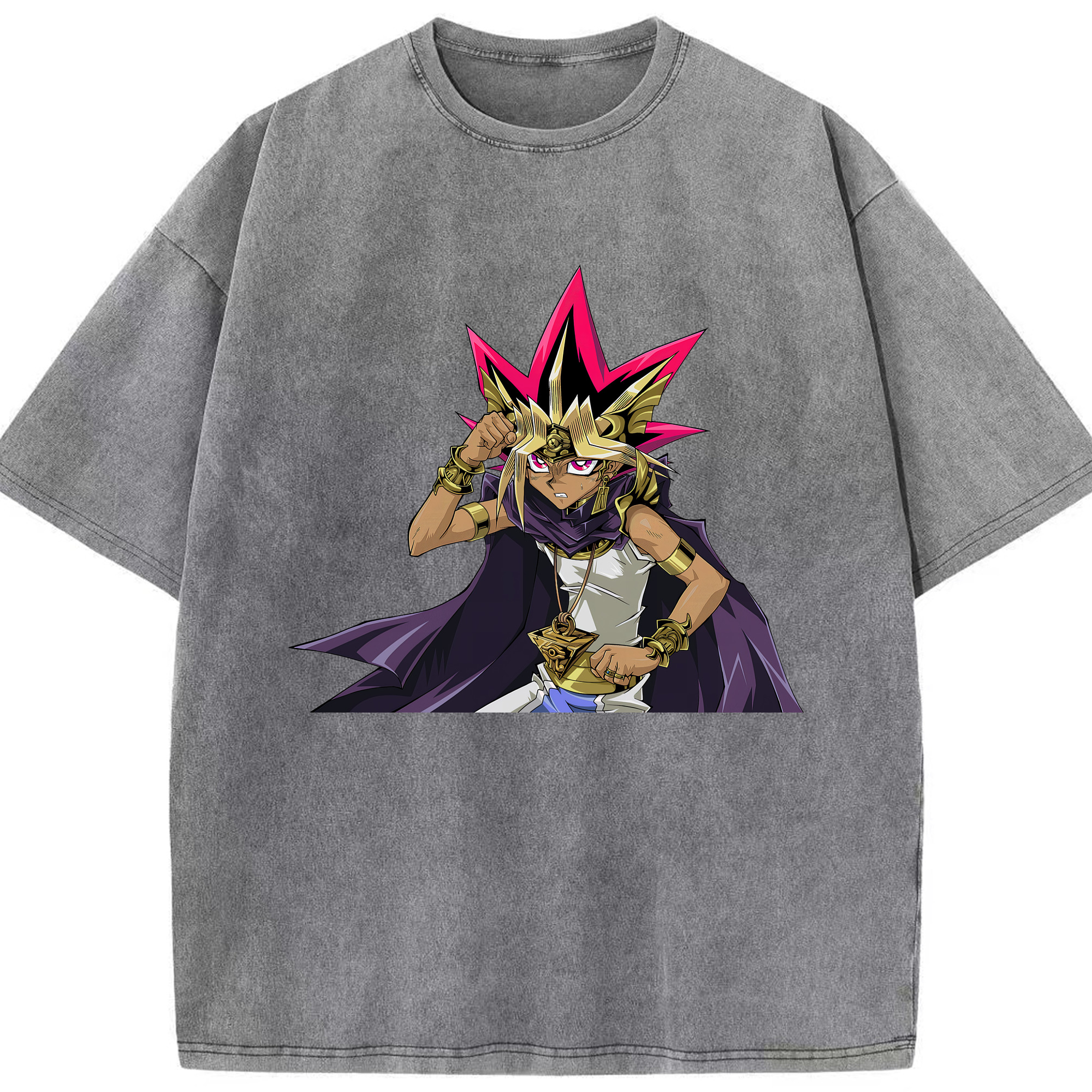 （画像用） 遊☆戯☆王 Yu-Gi-Oh! 綿100% ヴィンテージ風 半袖Tシャツ（フロントプリント）