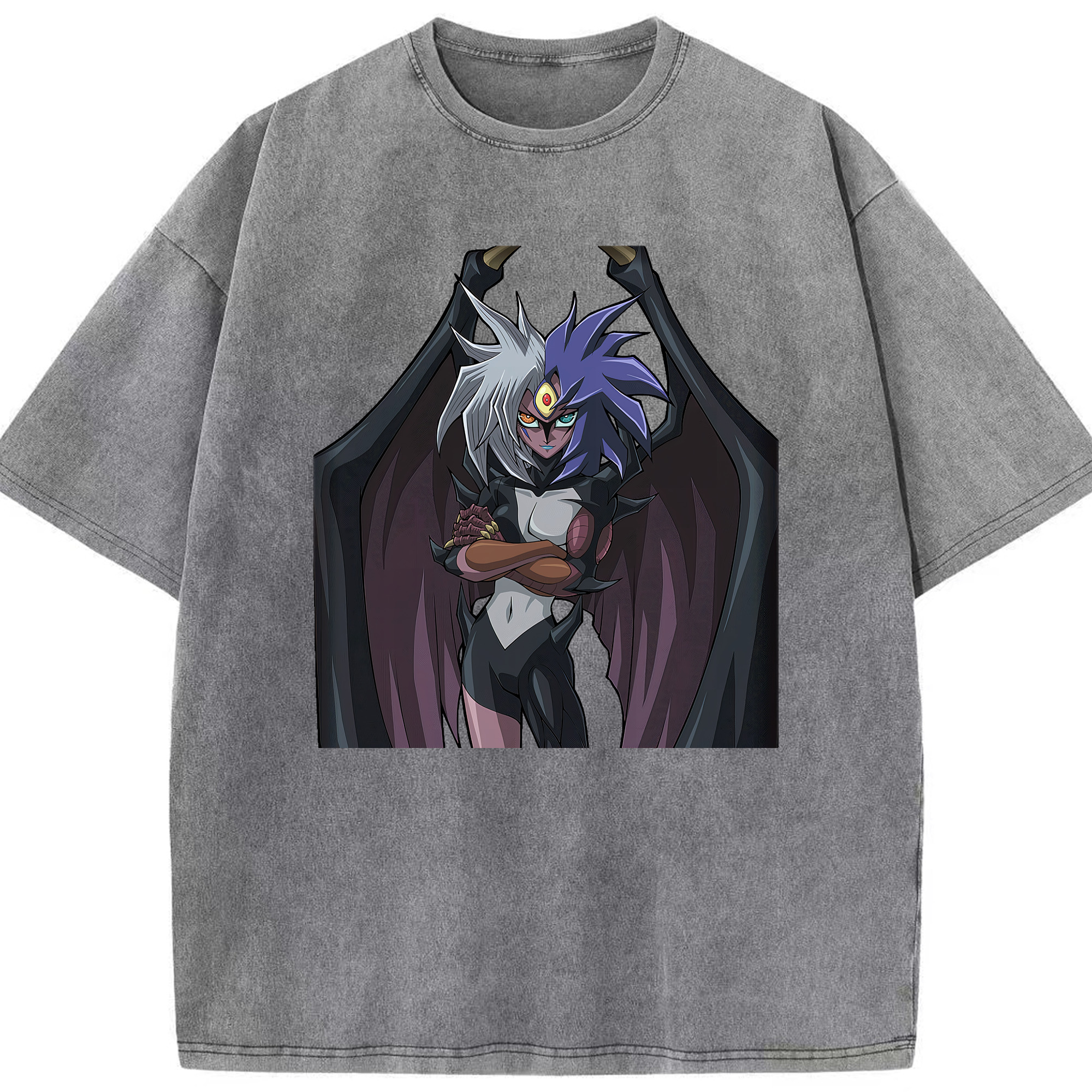 （画像用） 遊☆戯☆王 Yu-Gi-Oh! 綿100% ヴィンテージ風 半袖Tシャツ（フロントプリント）