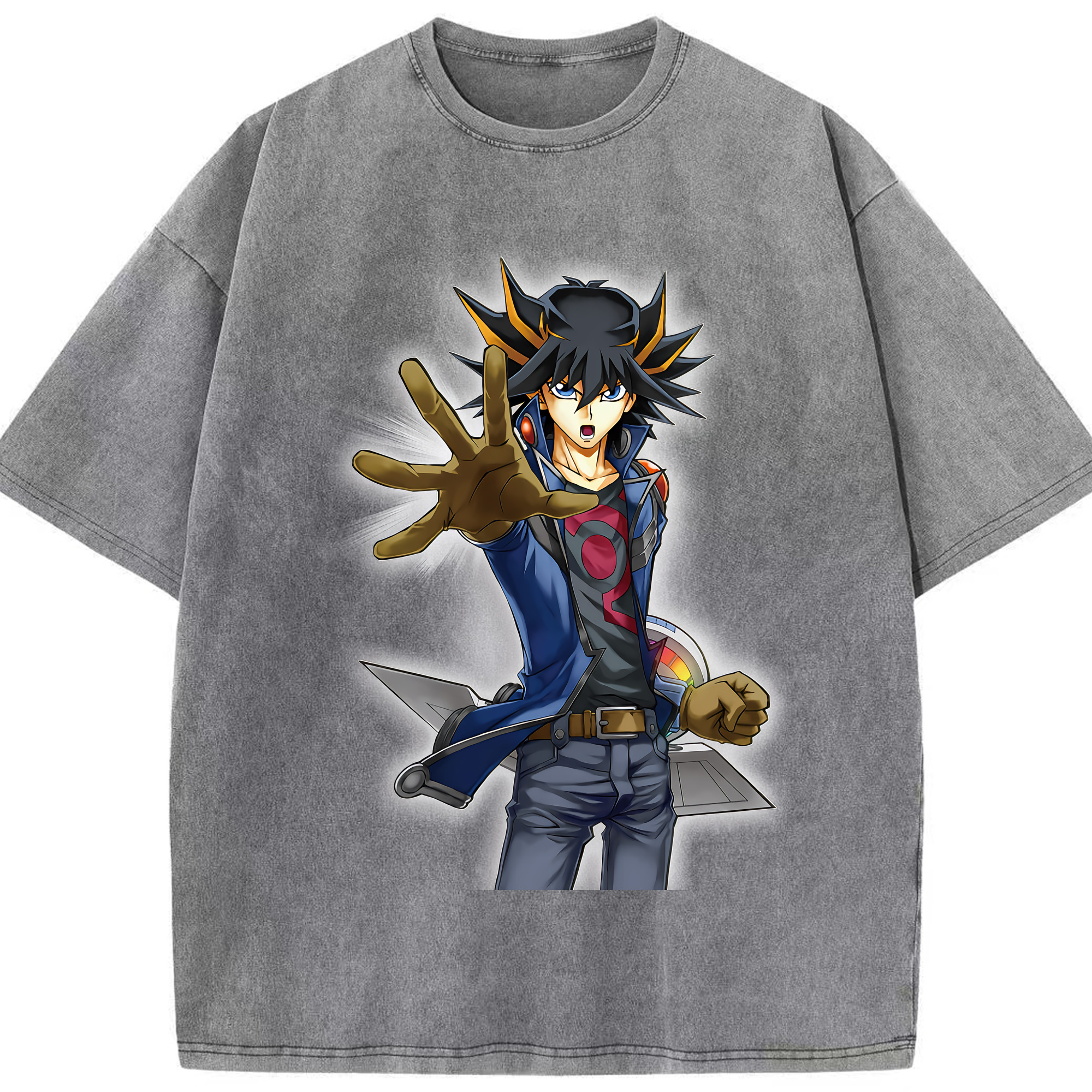 （画像用） 遊☆戯☆王 Yu-Gi-Oh! 綿100% ヴィンテージ風 半袖Tシャツ（フロントプリント）