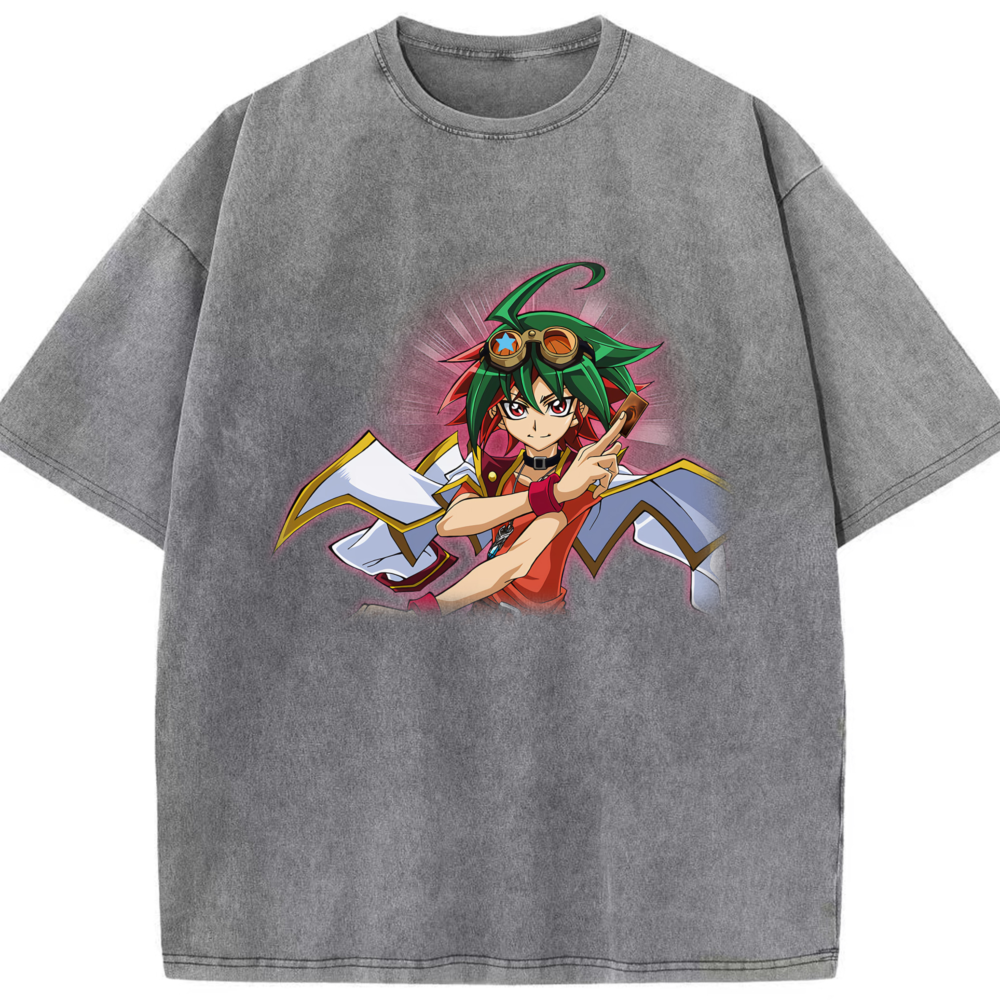 （画像用） 遊☆戯☆王 Yu-Gi-Oh! 綿100% ヴィンテージ風 半袖Tシャツ（フロントプリント）