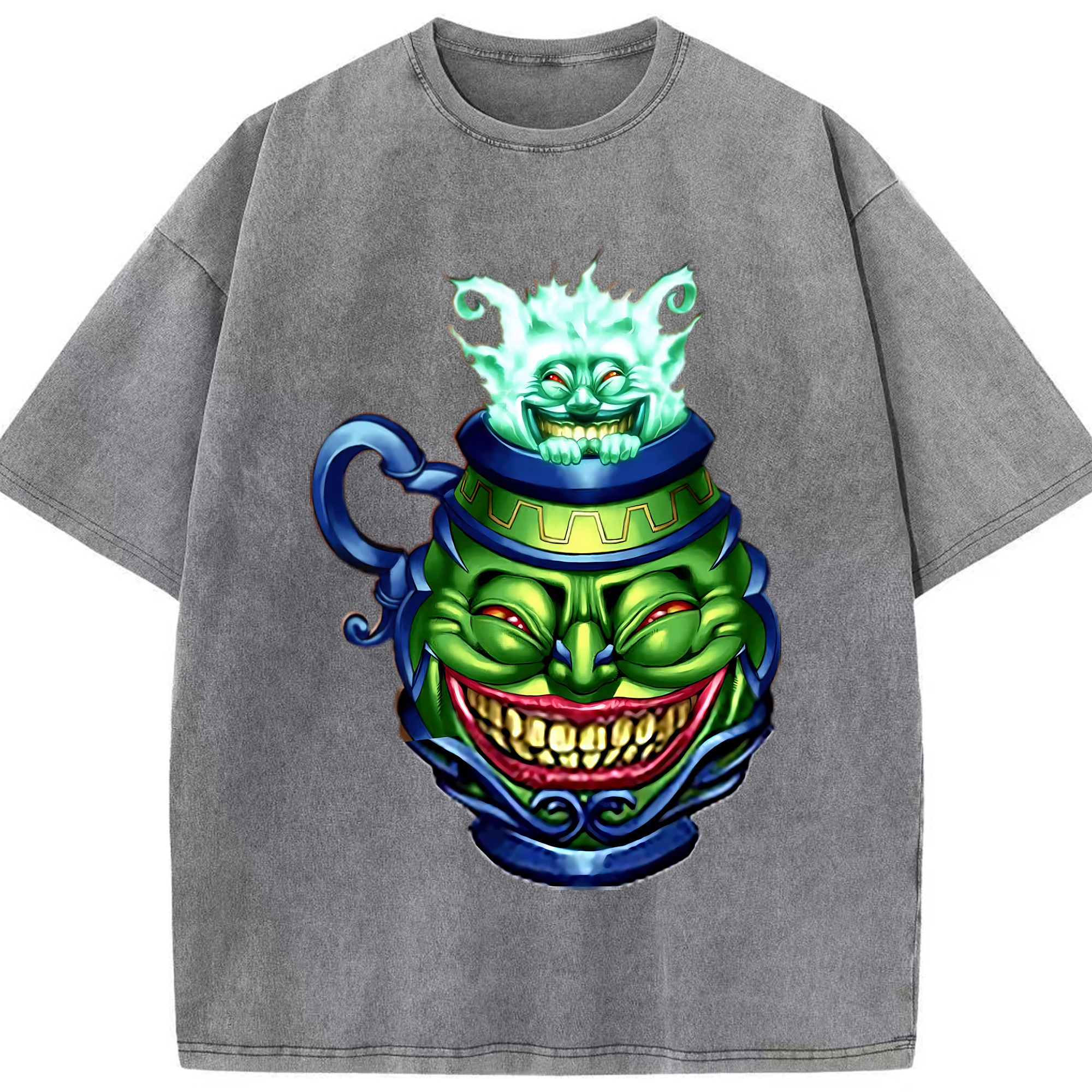 （画像用） 遊☆戯☆王 Yu-Gi-Oh! 綿100% ヴィンテージ風 半袖Tシャツ（フロントプリント）