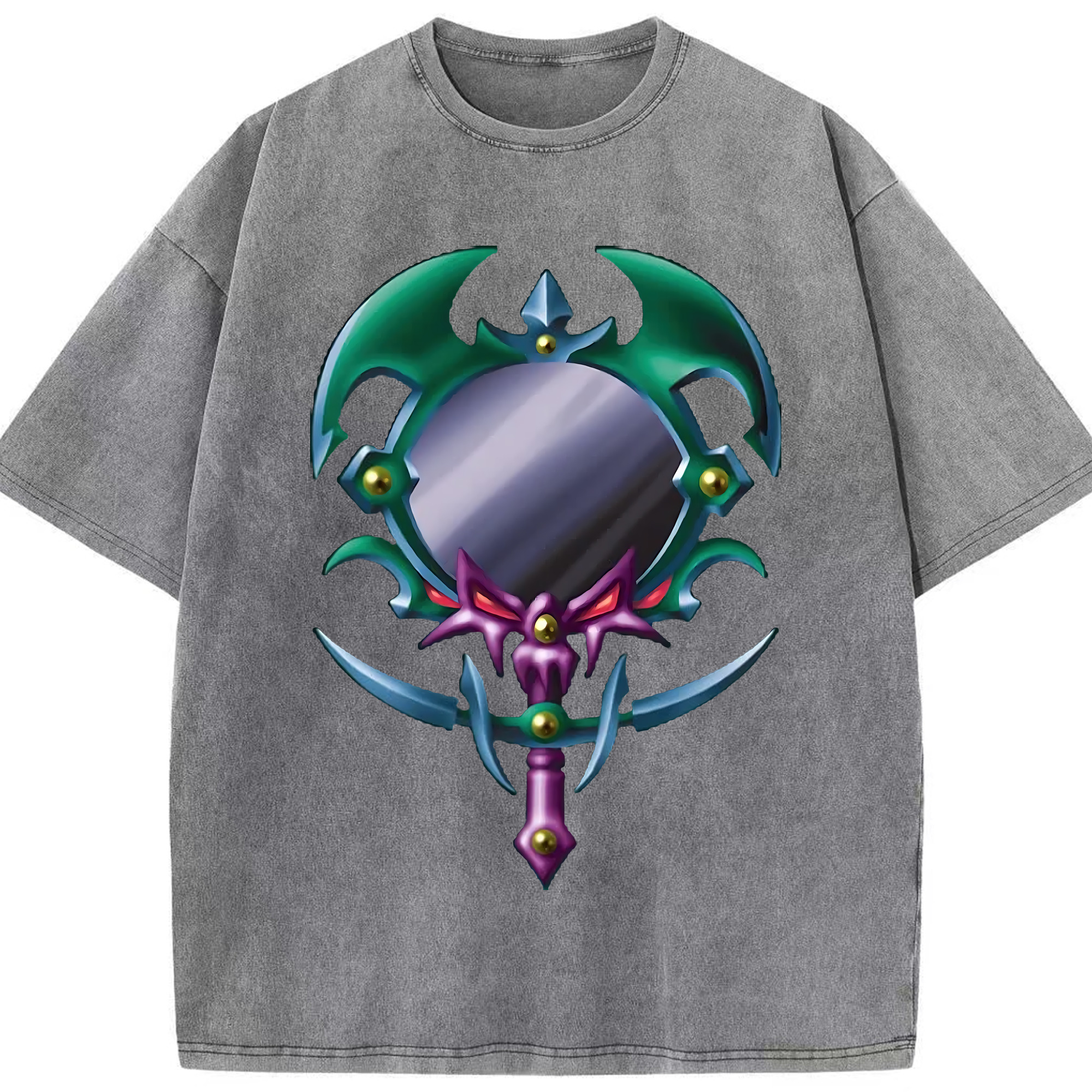 （画像用） 遊☆戯☆王 Yu-Gi-Oh! 綿100% ヴィンテージ風 半袖Tシャツ（フロントプリント）