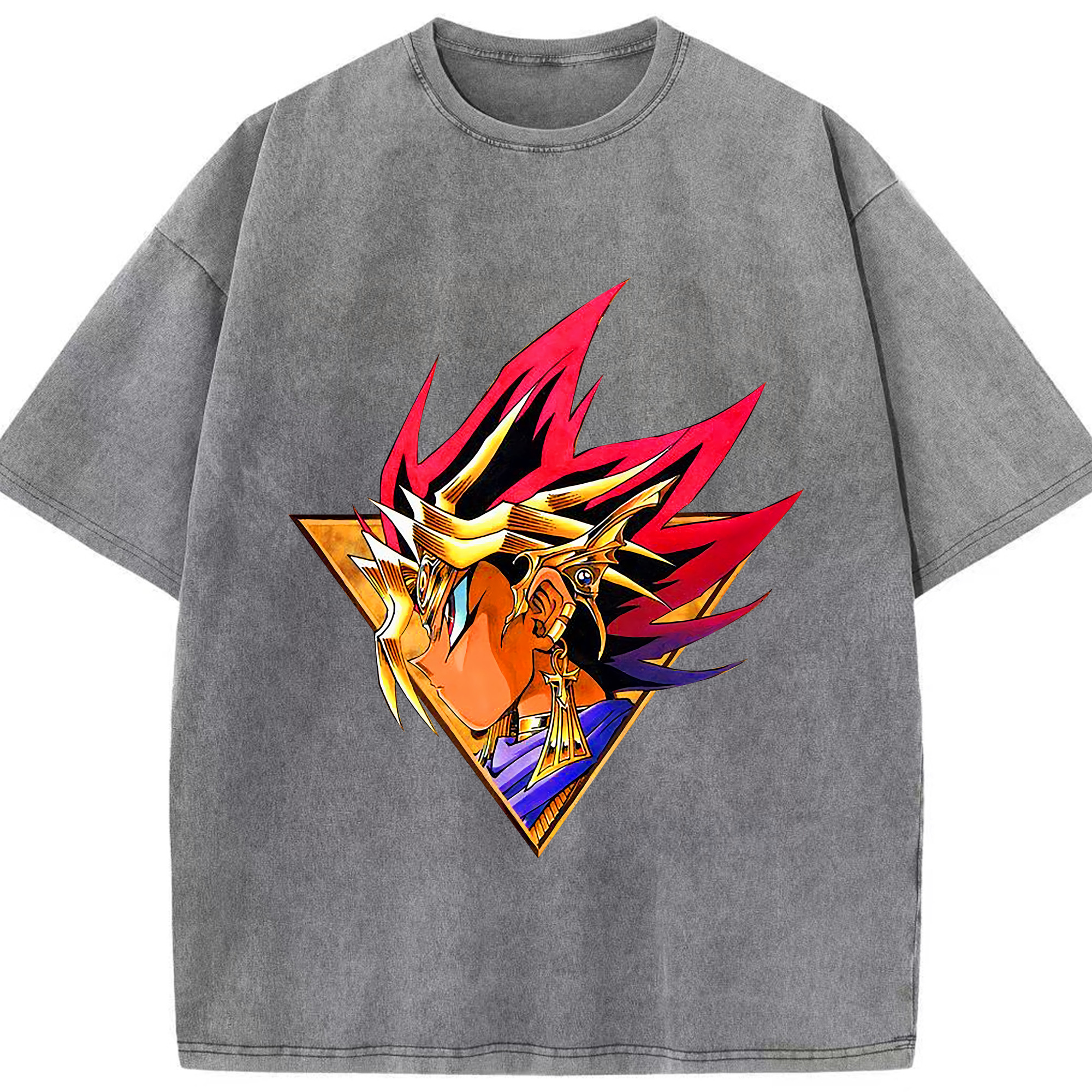 （画像用） 遊☆戯☆王 Yu-Gi-Oh! 綿100% ヴィンテージ風 半袖Tシャツ（フロントプリント）