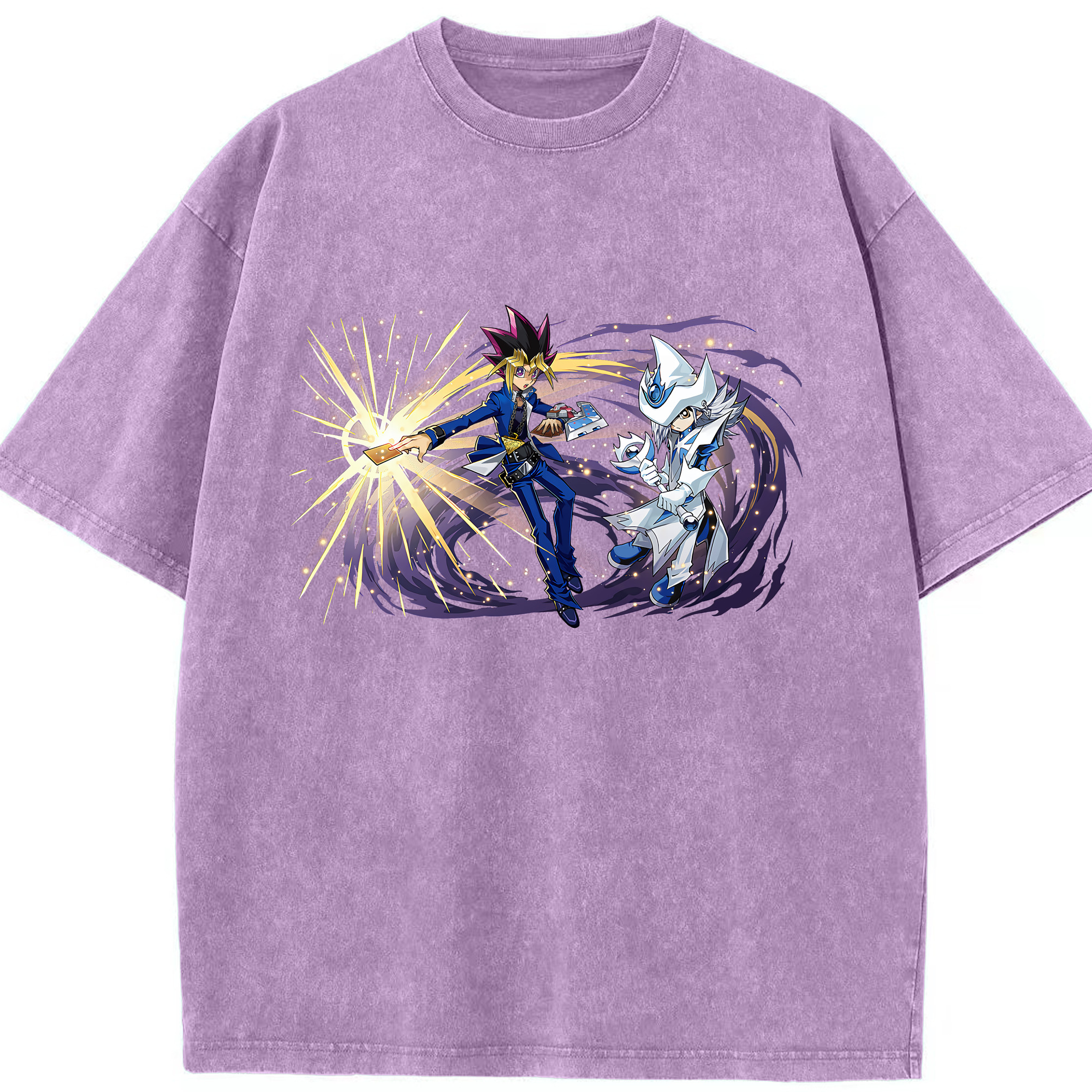 （画像用） 遊☆戯☆王 Yu-Gi-Oh! 綿100% ヴィンテージ風 半袖Tシャツ（フロントプリント）