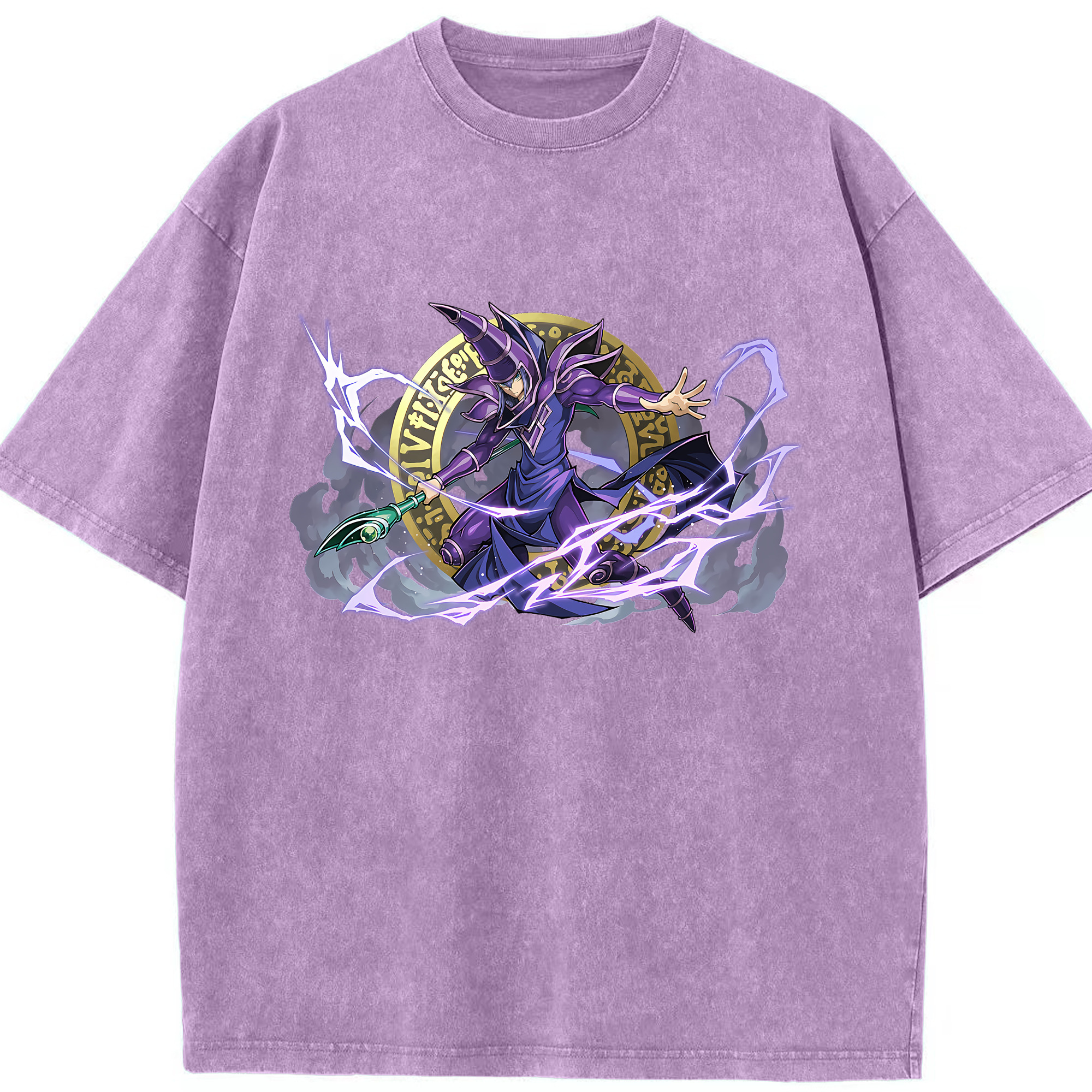 （画像用） 遊☆戯☆王 Yu-Gi-Oh! 綿100% ヴィンテージ風 半袖Tシャツ（フロントプリント）