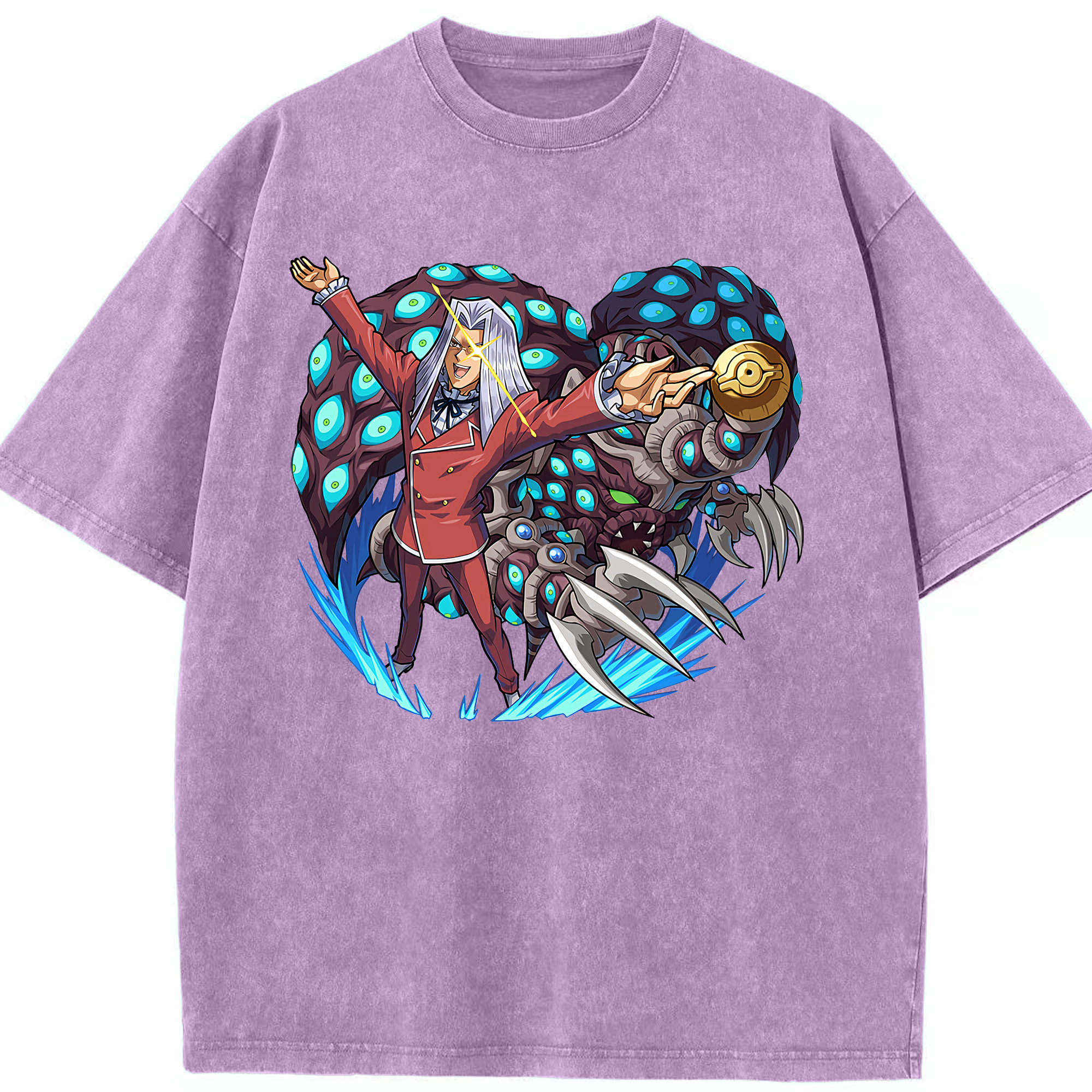 （画像用） 遊☆戯☆王 Yu-Gi-Oh! 綿100% ヴィンテージ風 半袖Tシャツ（フロントプリント）