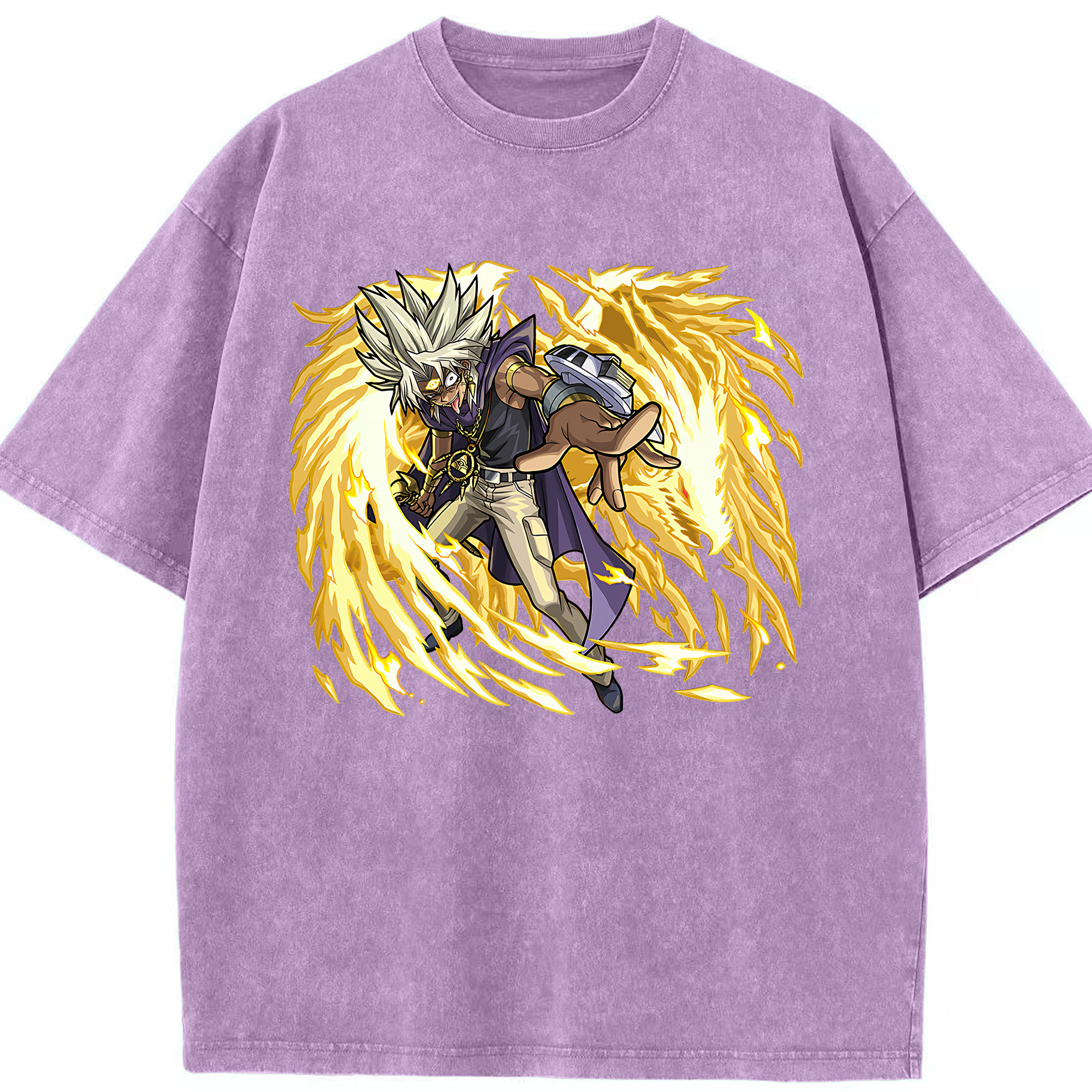 （画像用） 遊☆戯☆王 Yu-Gi-Oh! 綿100% ヴィンテージ風 半袖Tシャツ（フロントプリント）