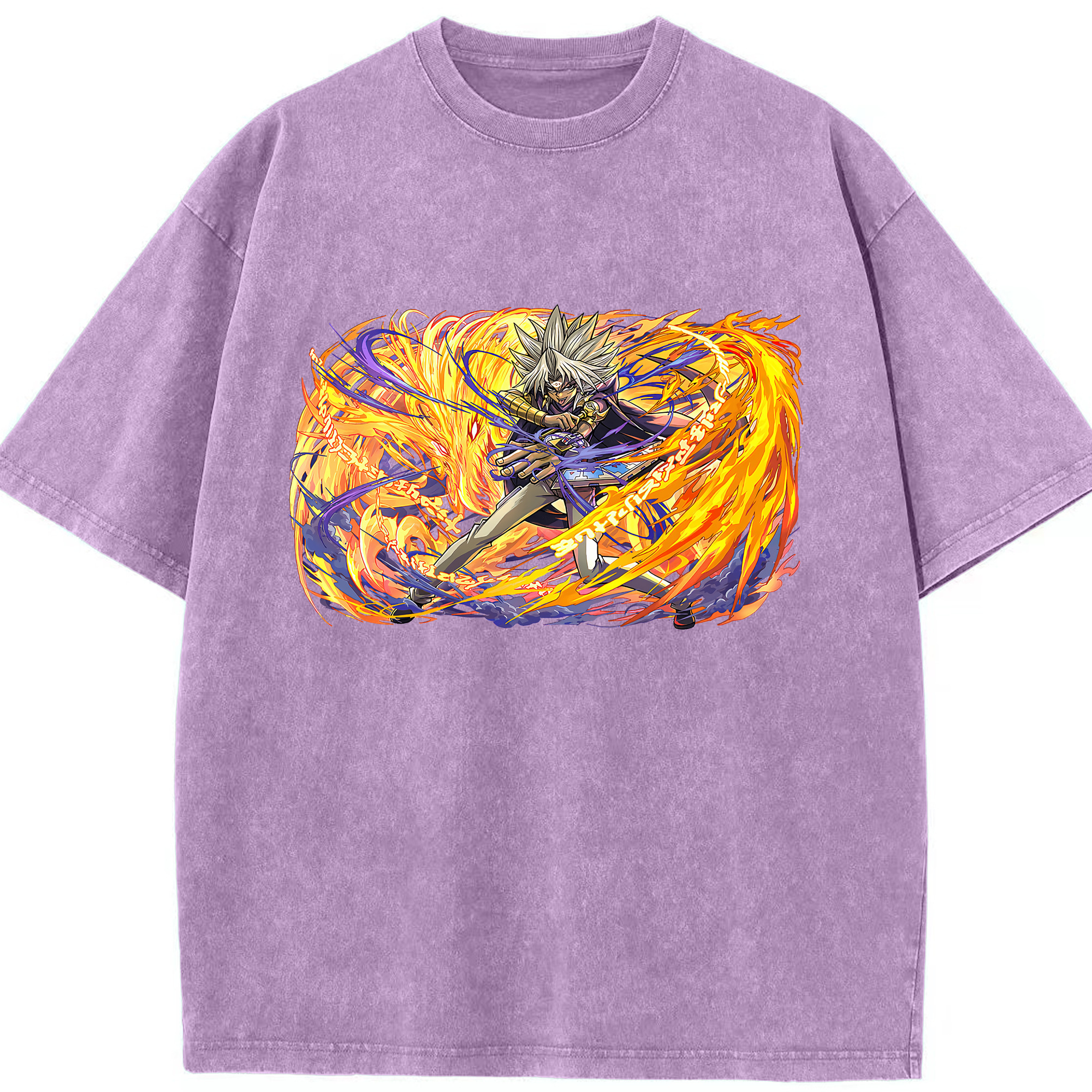 （画像用） 遊☆戯☆王 Yu-Gi-Oh! 綿100% ヴィンテージ風 半袖Tシャツ（フロントプリント）