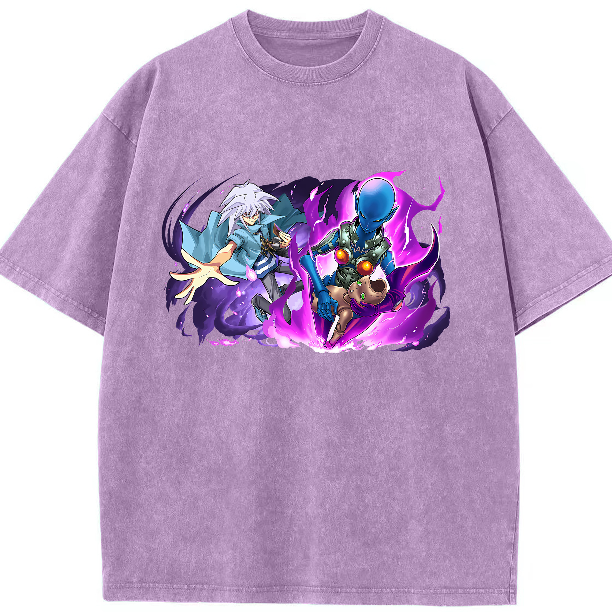 （画像用） 遊☆戯☆王 Yu-Gi-Oh! 綿100% ヴィンテージ風 半袖Tシャツ（フロントプリント）