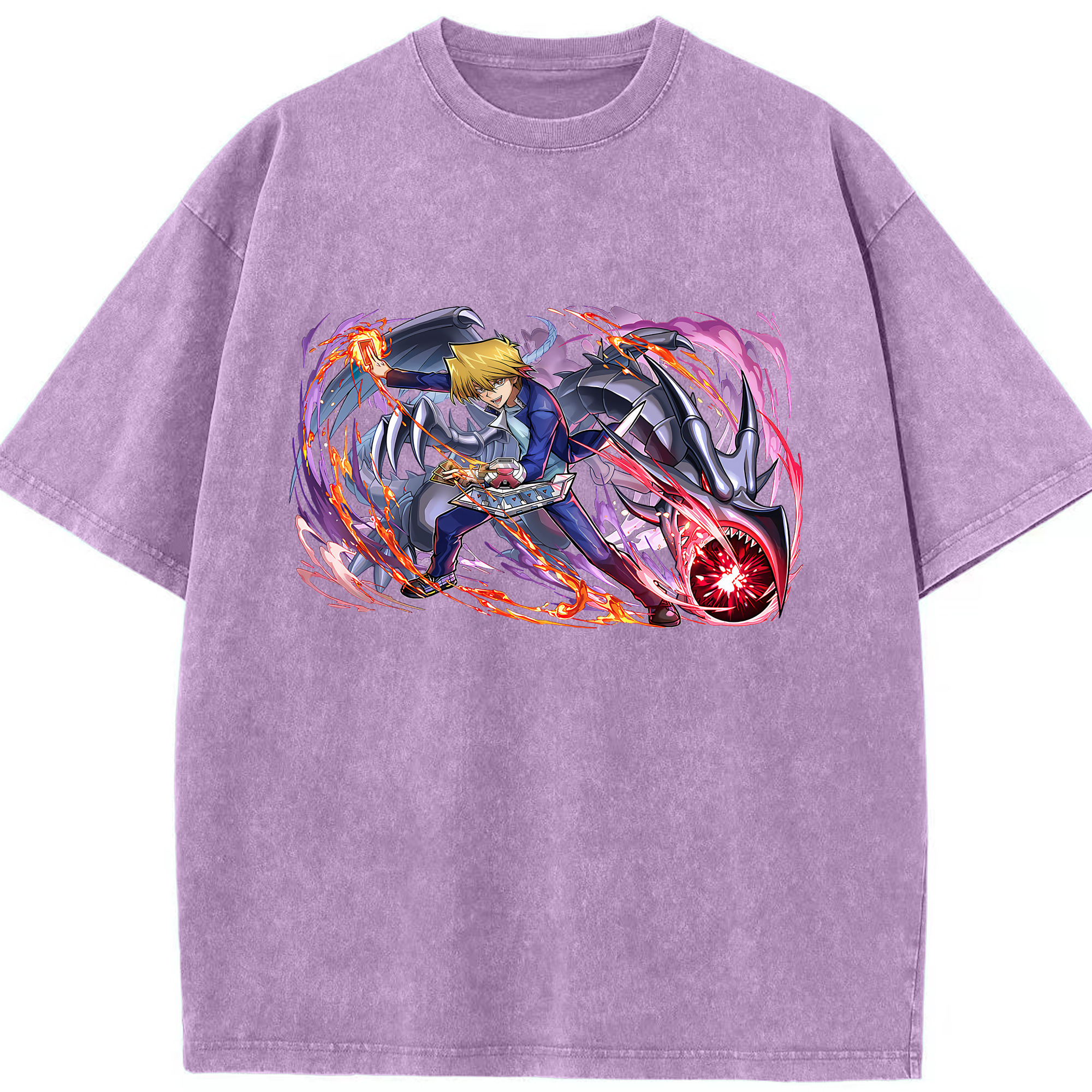 （画像用） 遊☆戯☆王 Yu-Gi-Oh! 綿100% ヴィンテージ風 半袖Tシャツ（フロントプリント）
