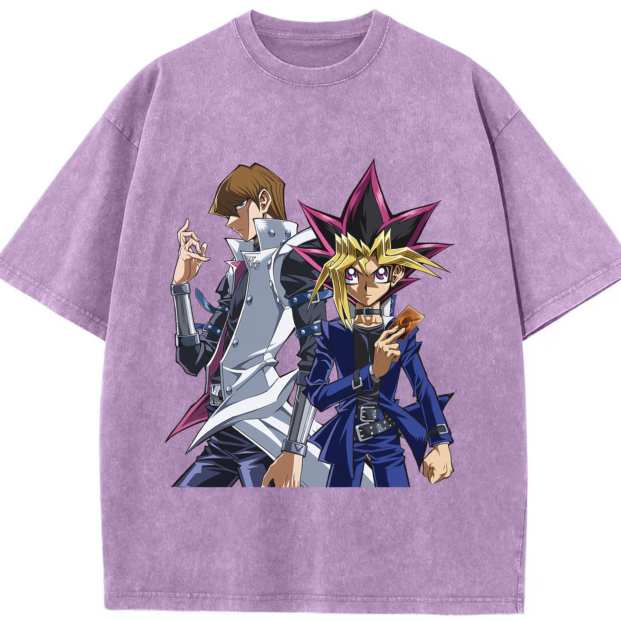 （画像用） 遊☆戯☆王 Yu-Gi-Oh! 綿100% ヴィンテージ風 半袖Tシャツ（フロントプリント）