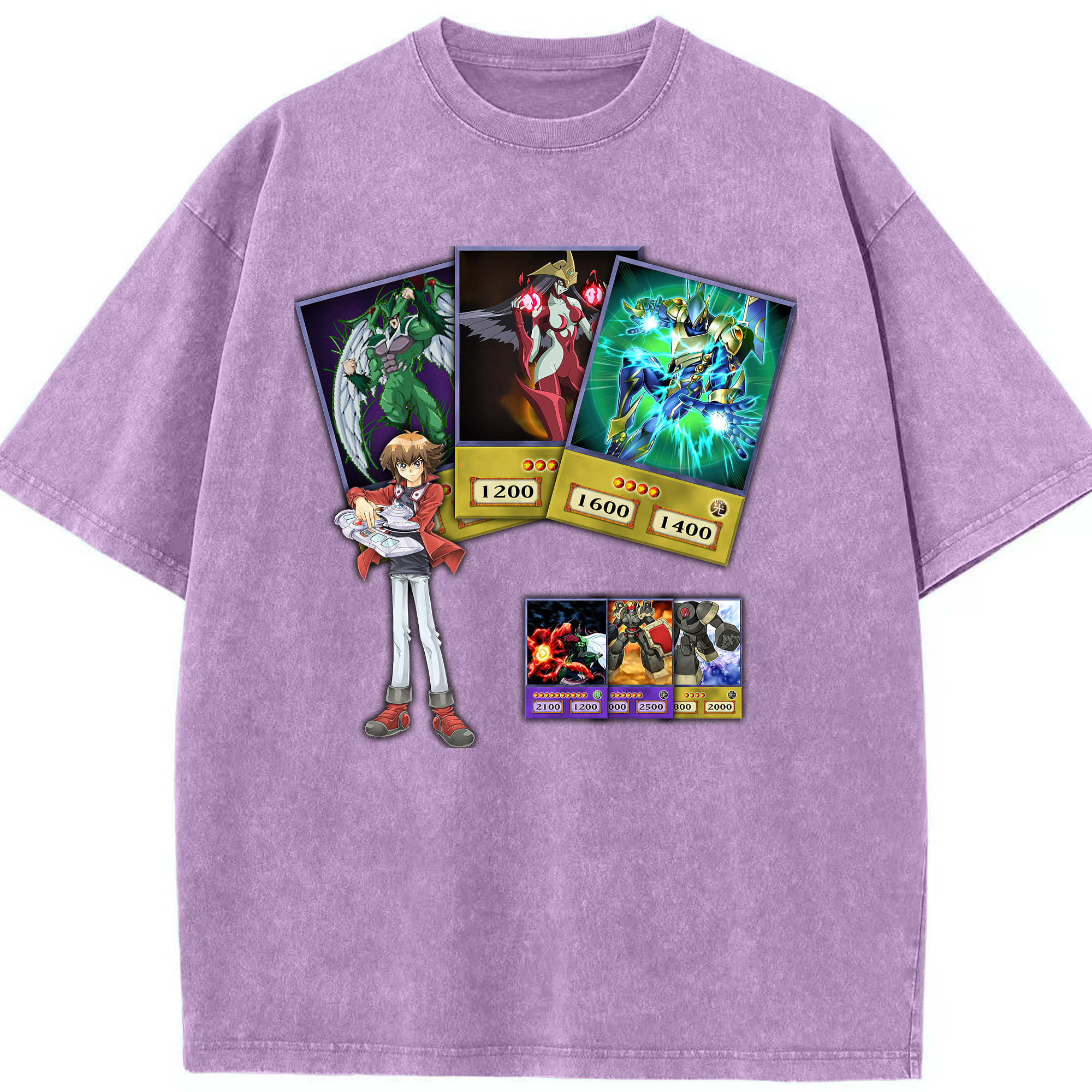 （画像用） 遊☆戯☆王 Yu-Gi-Oh! 綿100% ヴィンテージ風 半袖Tシャツ（フロントプリント）