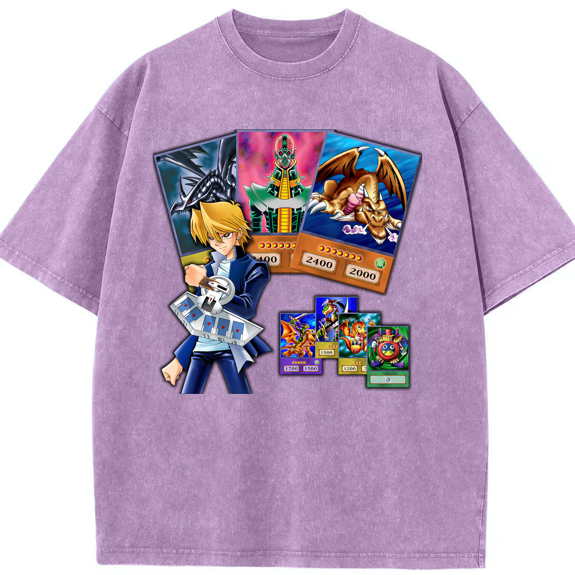 （画像用） 遊☆戯☆王 Yu-Gi-Oh! 綿100% ヴィンテージ風 半袖Tシャツ（フロントプリント）