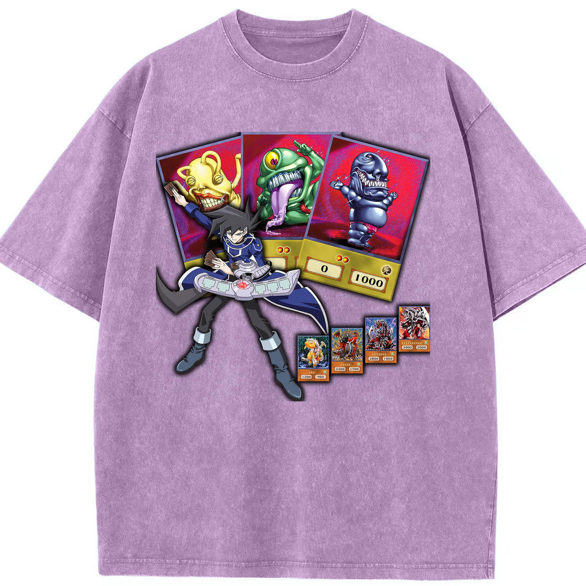 （画像用） 遊☆戯☆王 Yu-Gi-Oh! 綿100% ヴィンテージ風 半袖Tシャツ（フロントプリント）