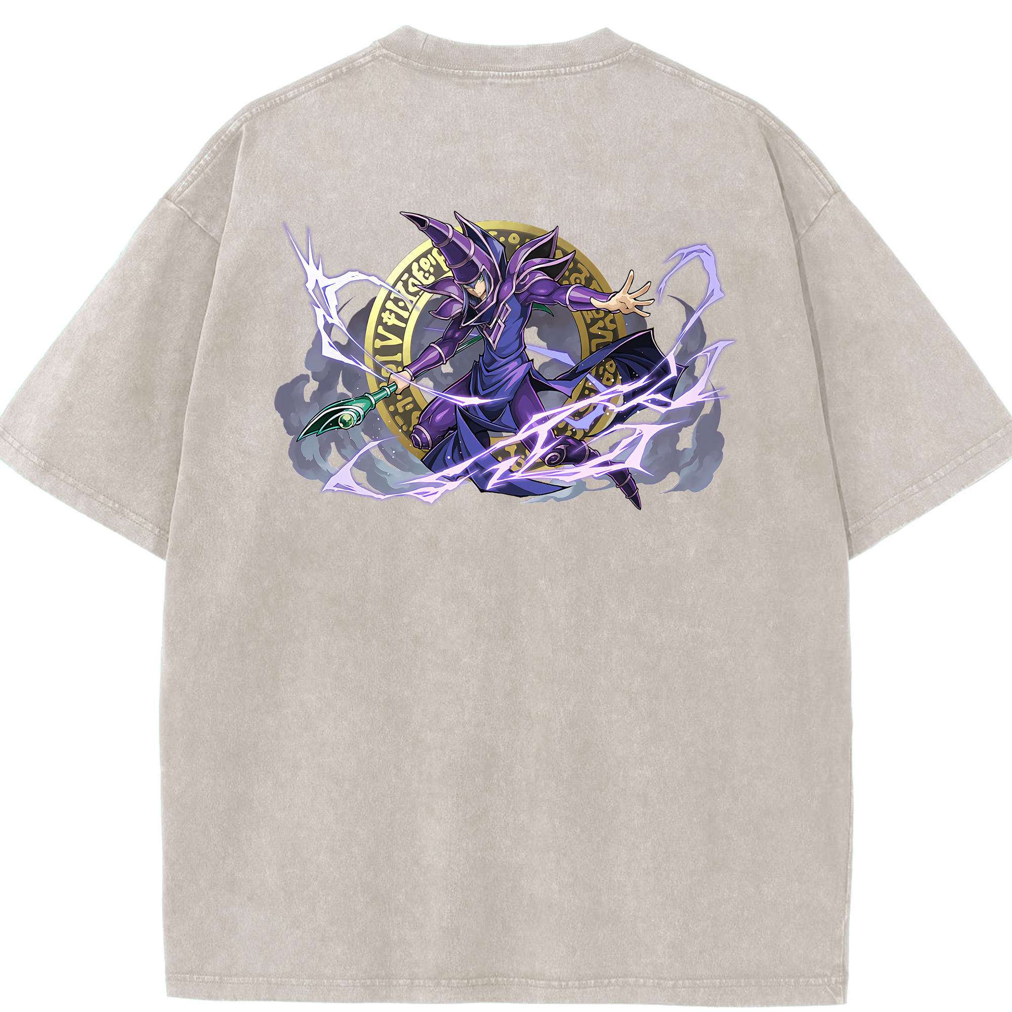 （画像用） 遊☆戯☆王 Yu-Gi-Oh! 綿100% ヴィンテージ風 半袖Tシャツ（背面プリント）