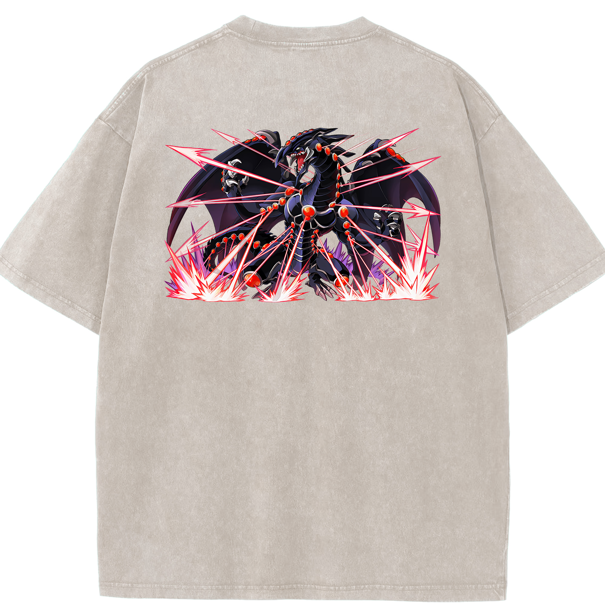 （画像用） 遊☆戯☆王 Yu-Gi-Oh! 綿100% ヴィンテージ風 半袖Tシャツ（背面プリント）