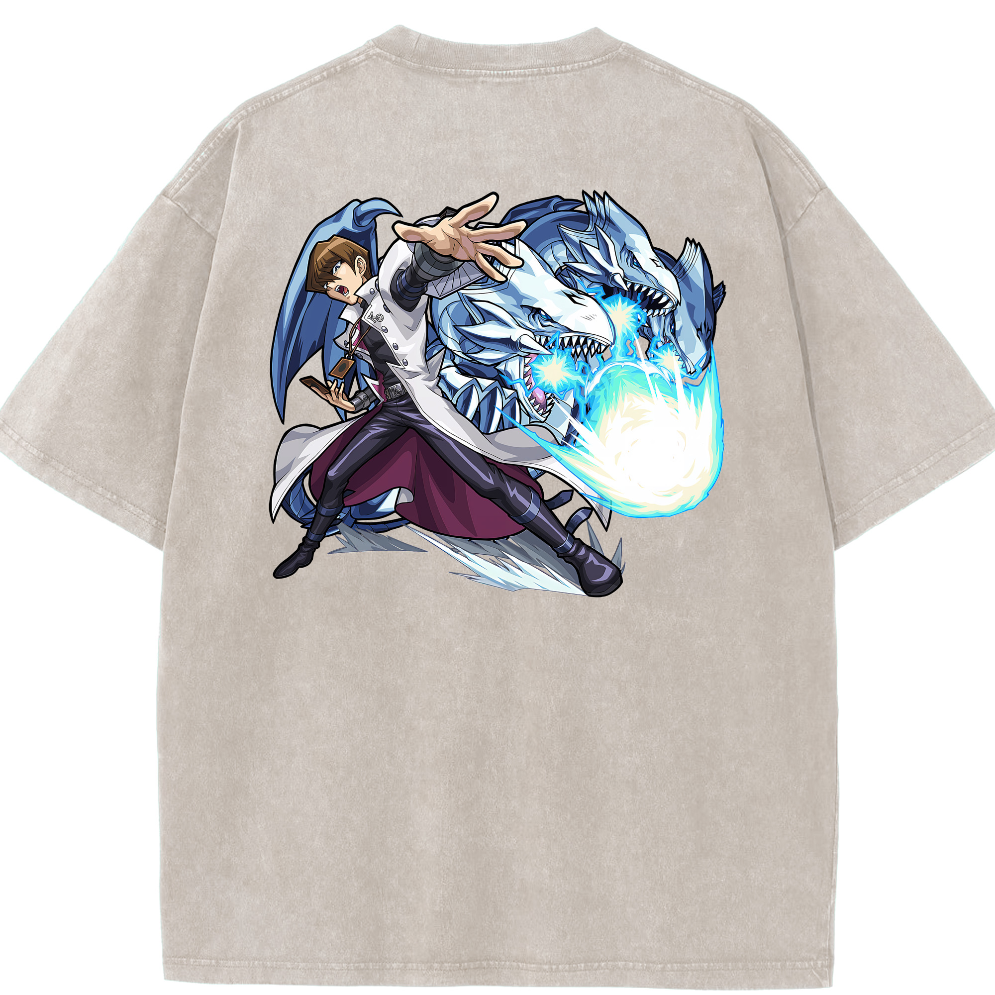 （画像用） 遊☆戯☆王 Yu-Gi-Oh! 綿100% ヴィンテージ風 半袖Tシャツ（背面プリント）
