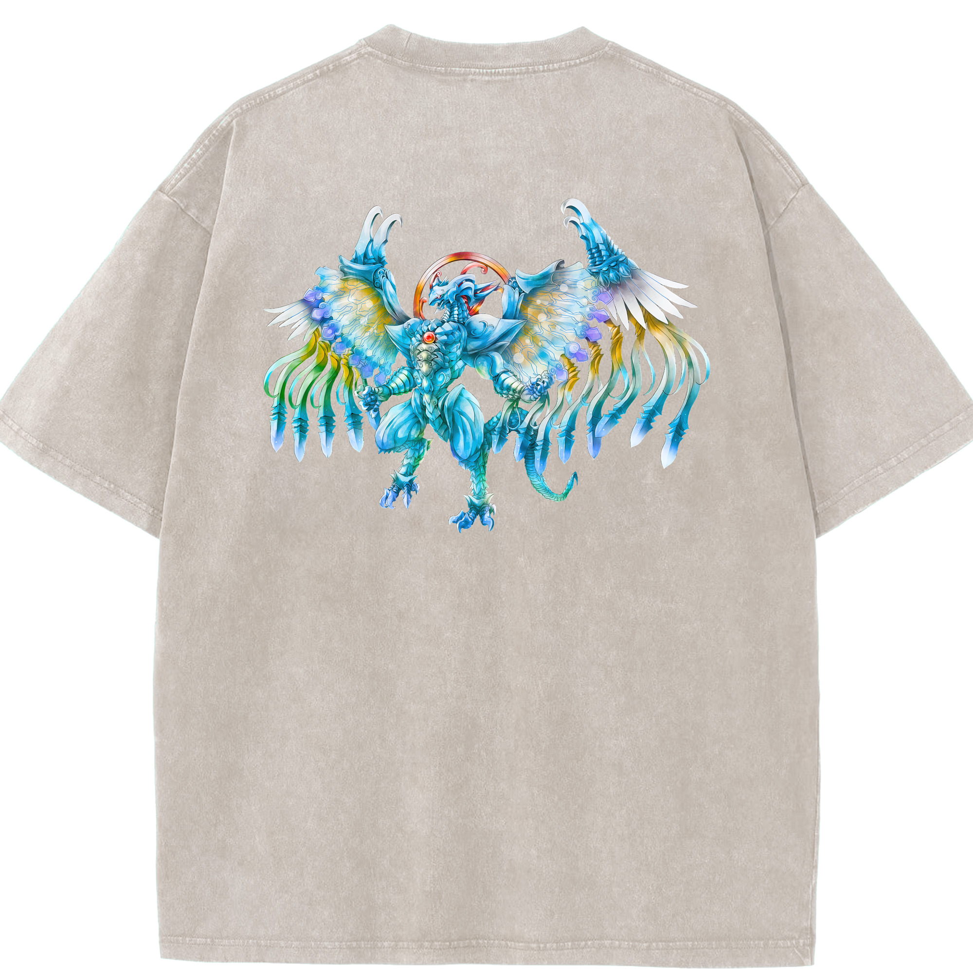 （画像用） 遊☆戯☆王 Yu-Gi-Oh! 綿100% ヴィンテージ風 半袖Tシャツ（背面プリント）