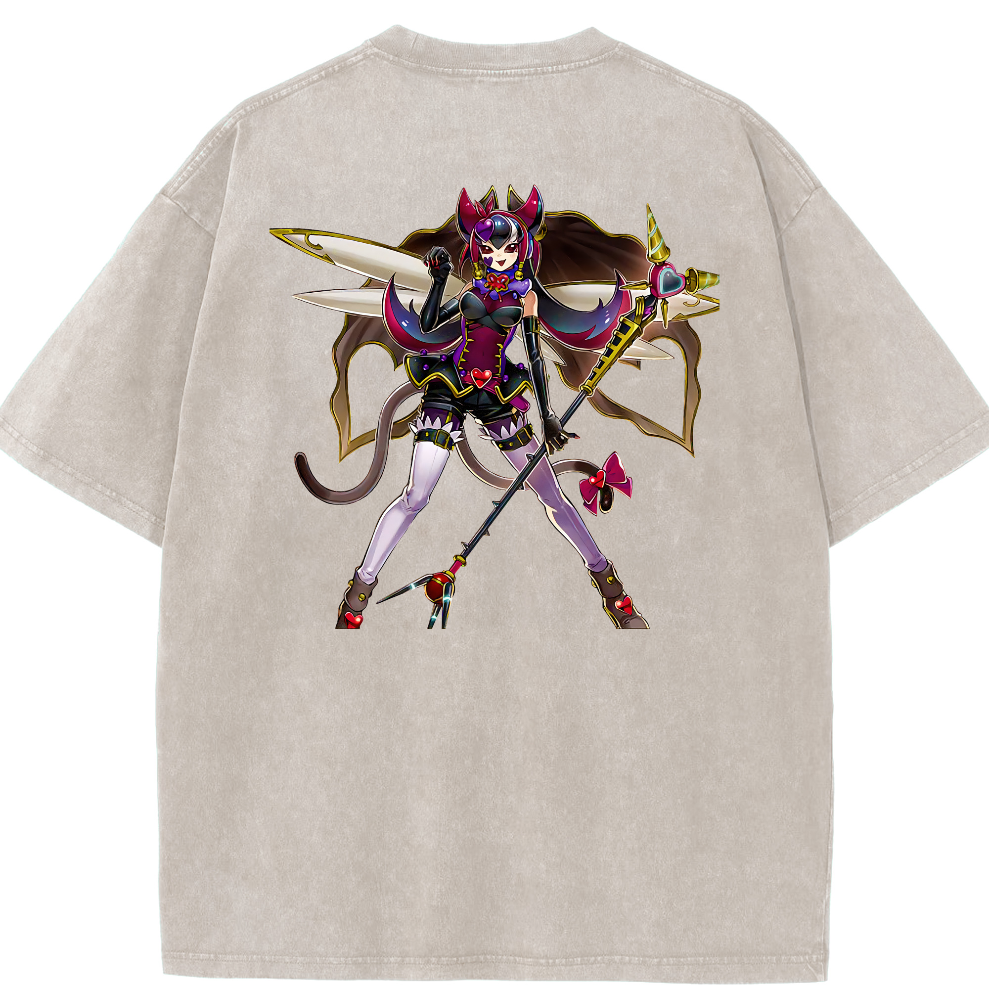 （画像用） 遊☆戯☆王 Yu-Gi-Oh! 綿100% ヴィンテージ風 半袖Tシャツ（背面プリント）