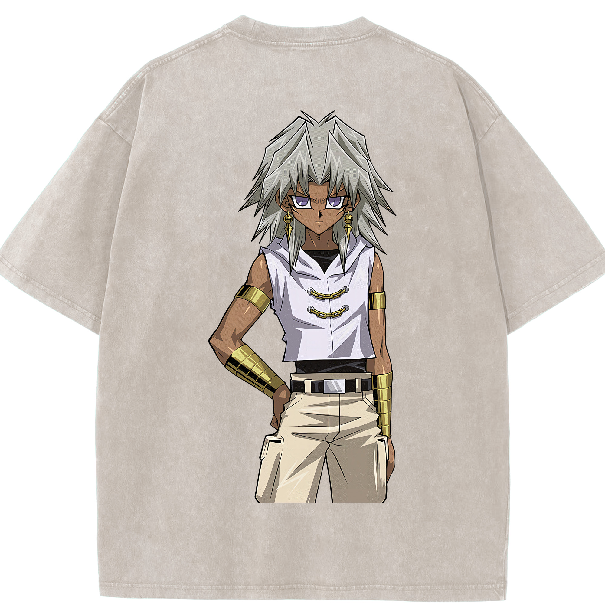 （画像用） 遊☆戯☆王 Yu-Gi-Oh! 綿100% ヴィンテージ風 半袖Tシャツ（背面プリント）