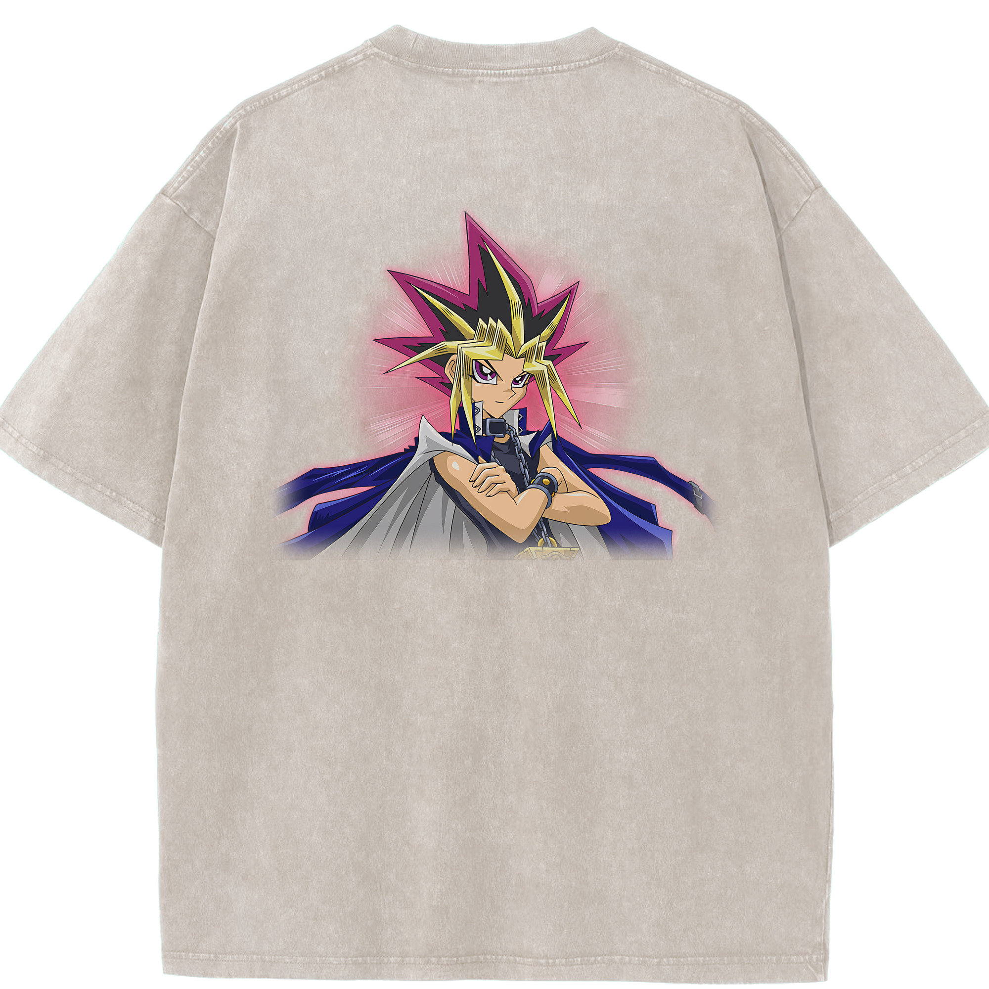 （画像用） 遊☆戯☆王 Yu-Gi-Oh! 綿100% ヴィンテージ風 半袖Tシャツ（背面プリント）