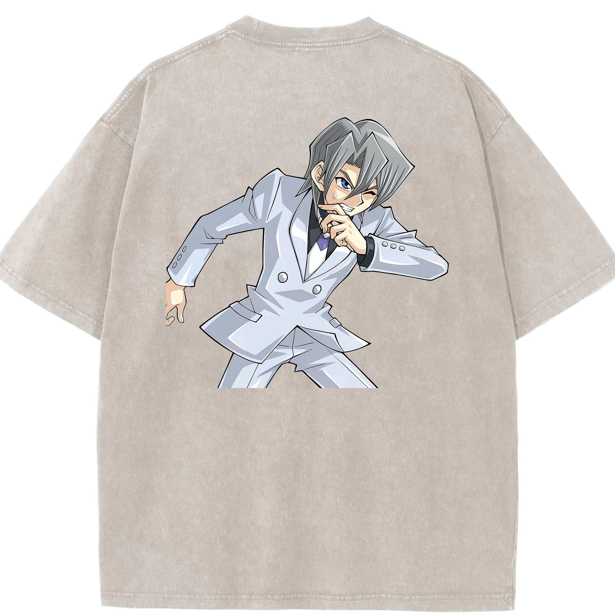 （画像用） 遊☆戯☆王 Yu-Gi-Oh! 綿100% ヴィンテージ風 半袖Tシャツ（背面プリント）