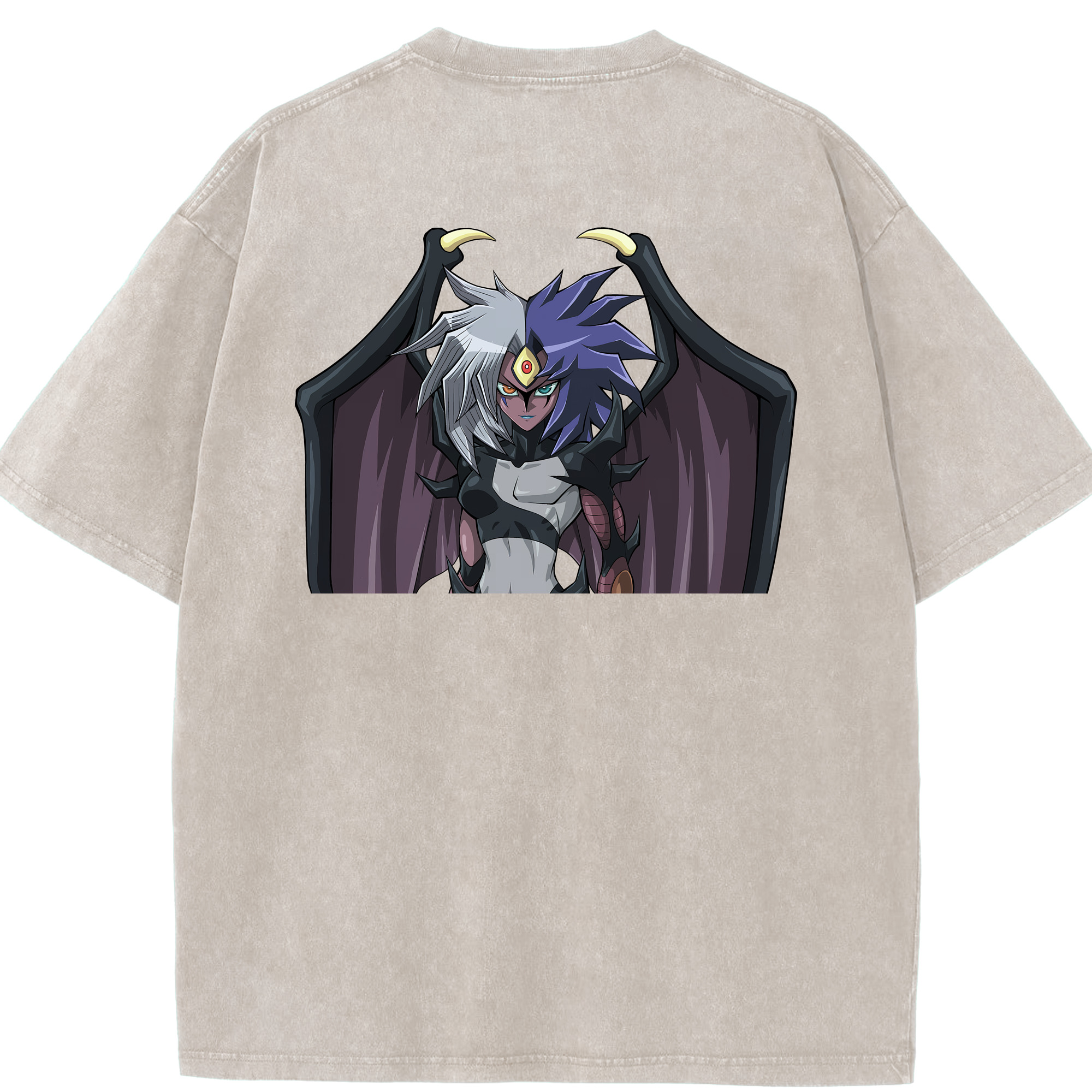 （画像用） 遊☆戯☆王 Yu-Gi-Oh! 綿100% ヴィンテージ風 半袖Tシャツ（背面プリント）