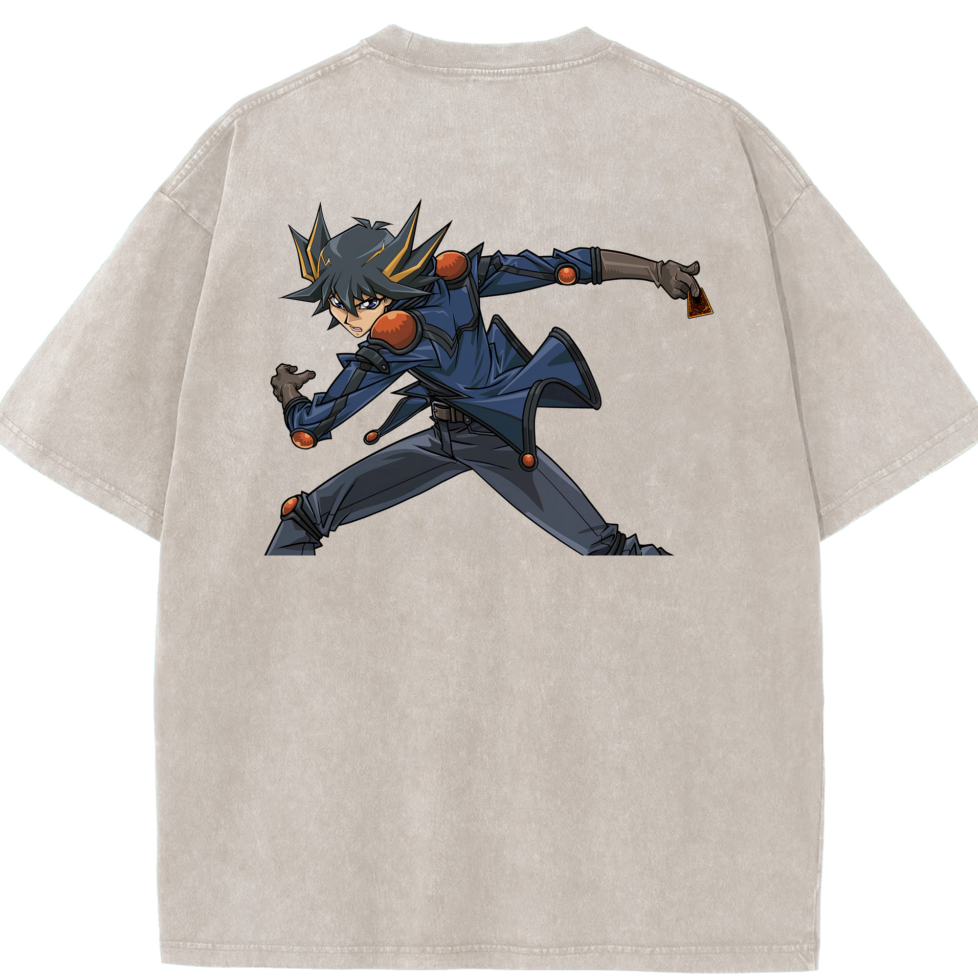 （画像用） 遊☆戯☆王 Yu-Gi-Oh! 綿100% ヴィンテージ風 半袖Tシャツ（背面プリント）